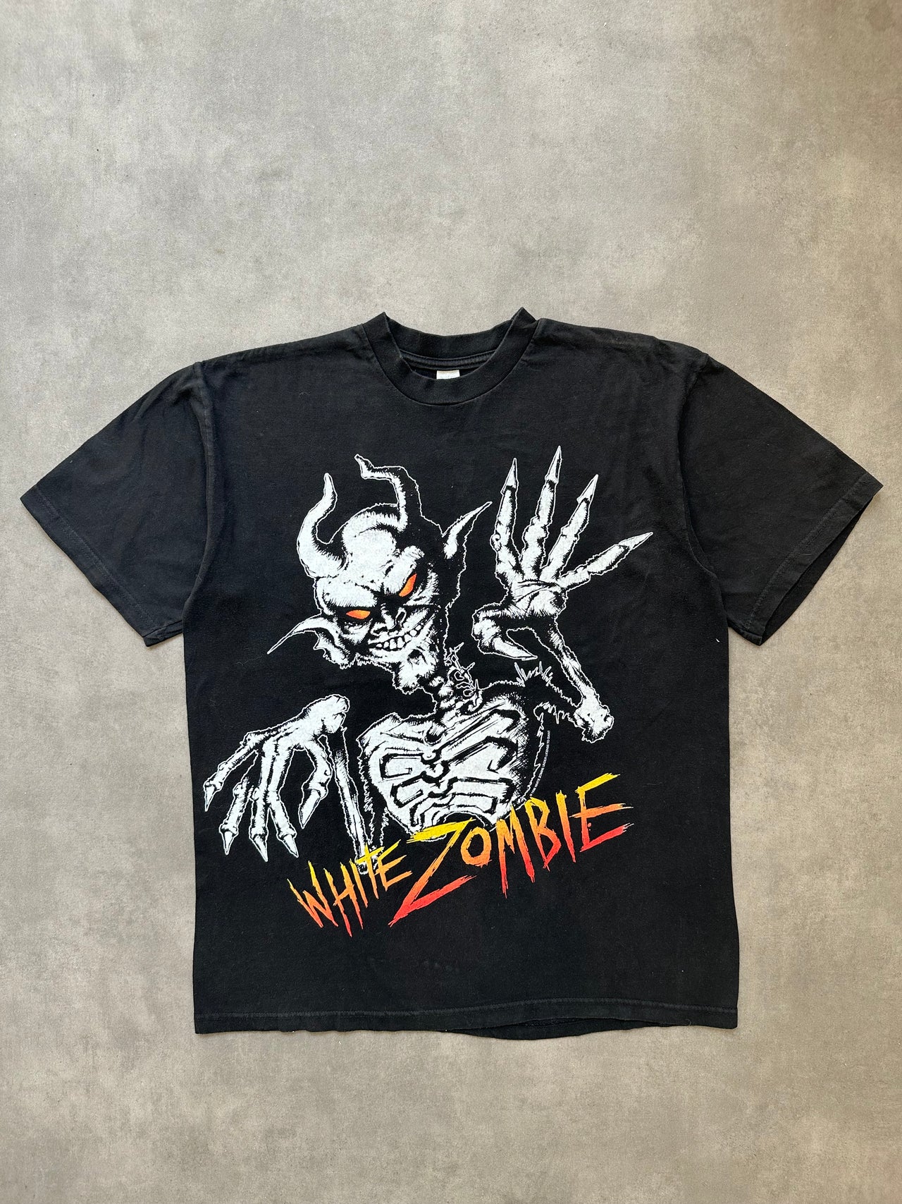1990S white zombie tee (L)