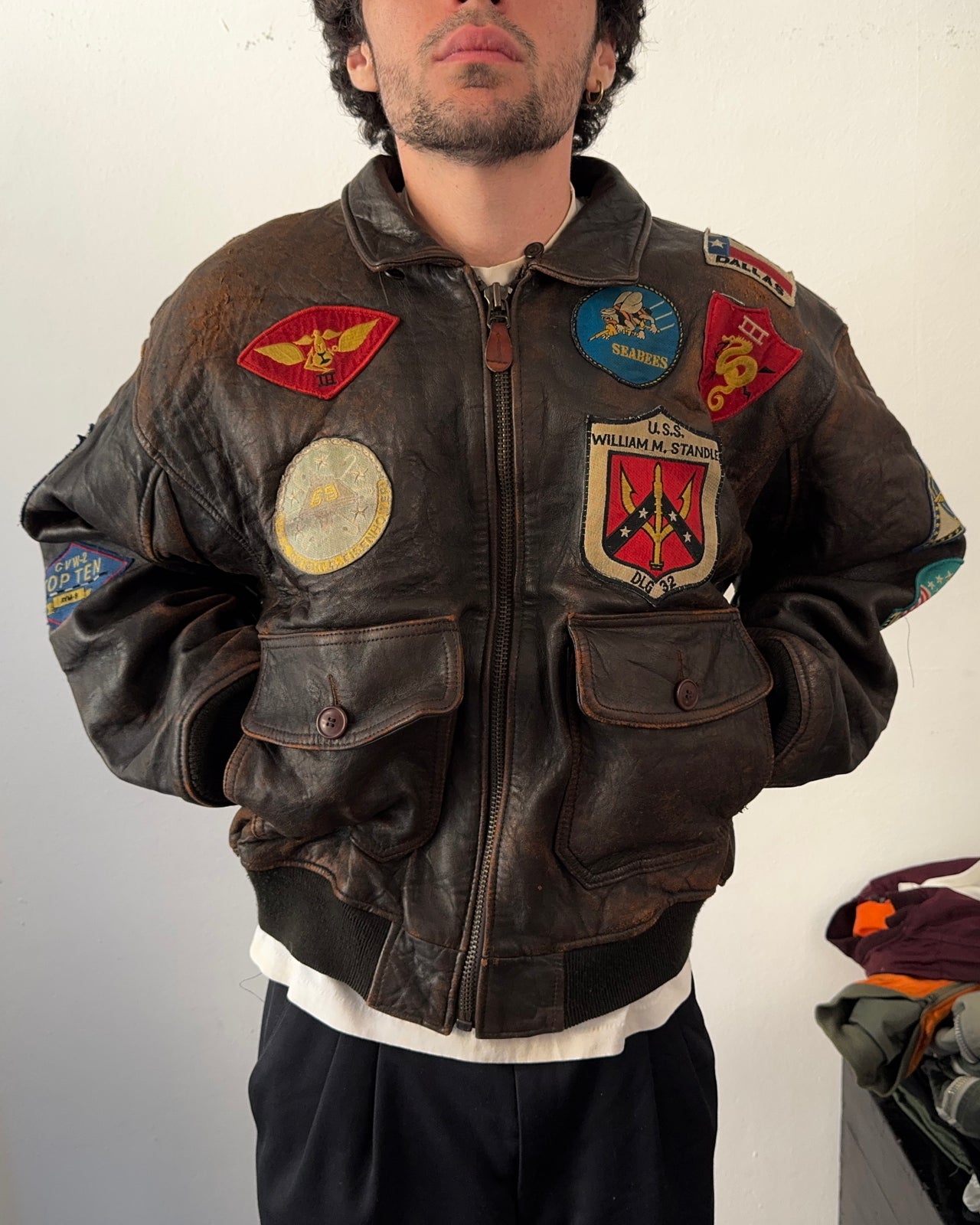 1980s Avirex G-1 leather Jacket (XL)
