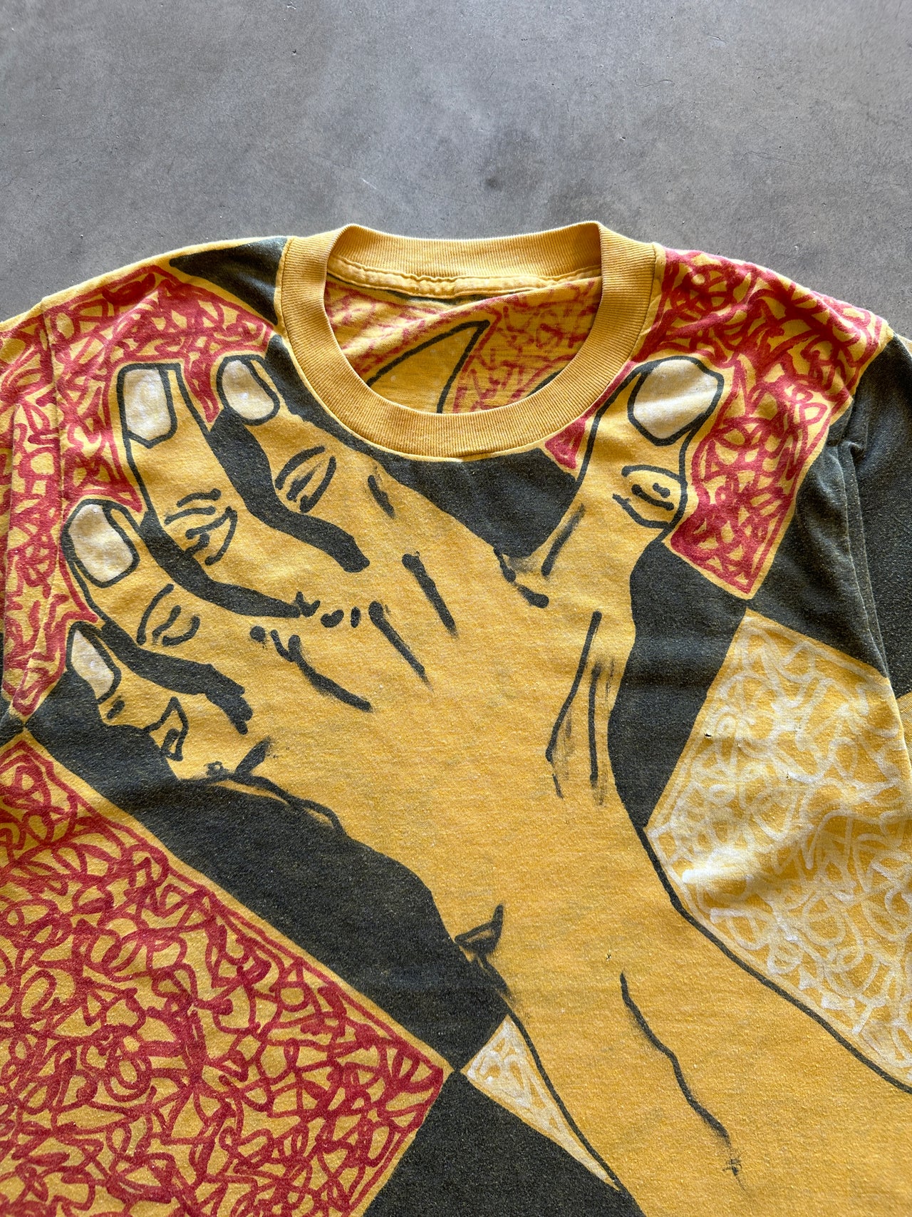 1980s hand printed tee (S)