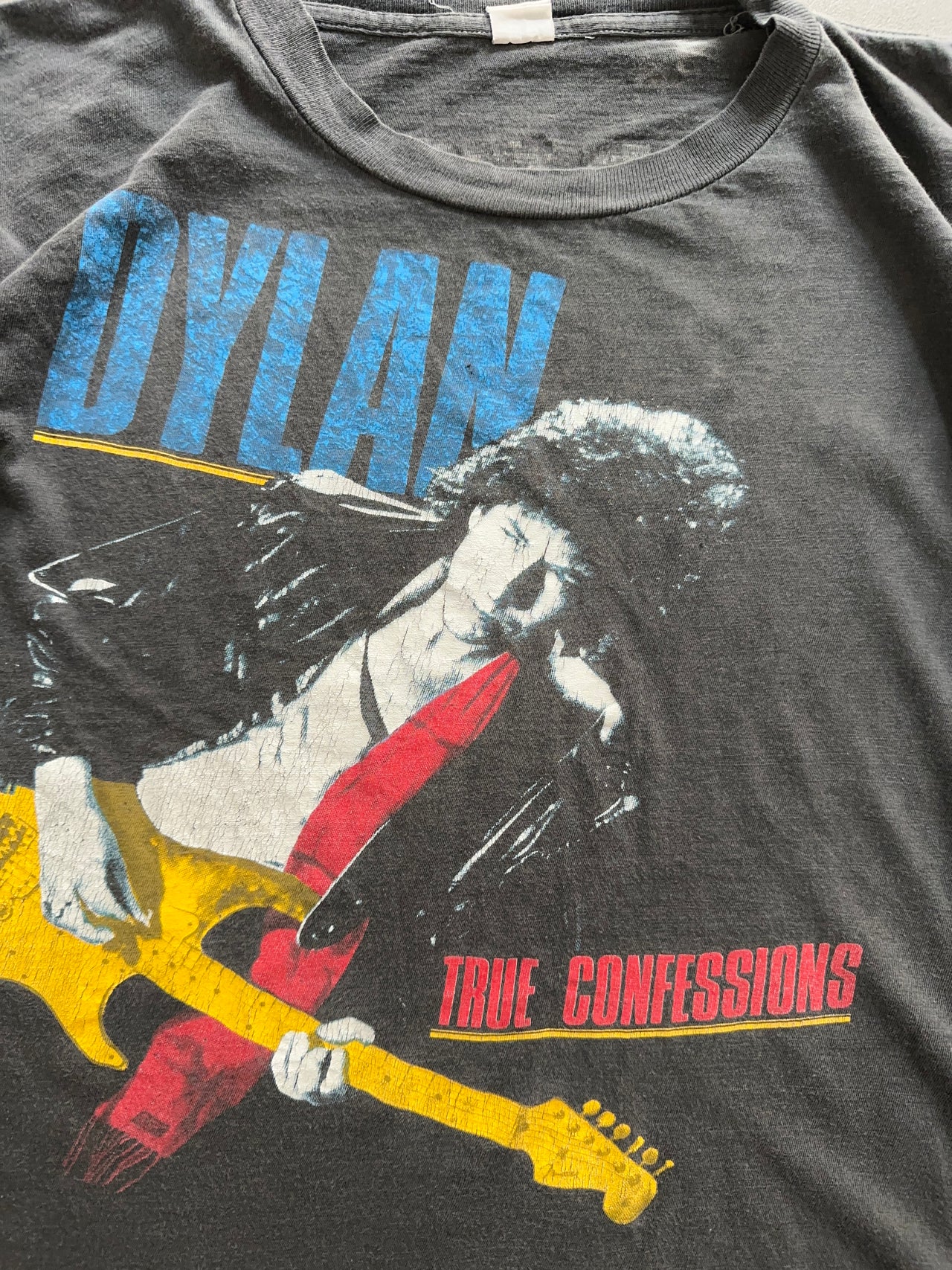 1980s Bob Dylan true confessions tour tee (M)