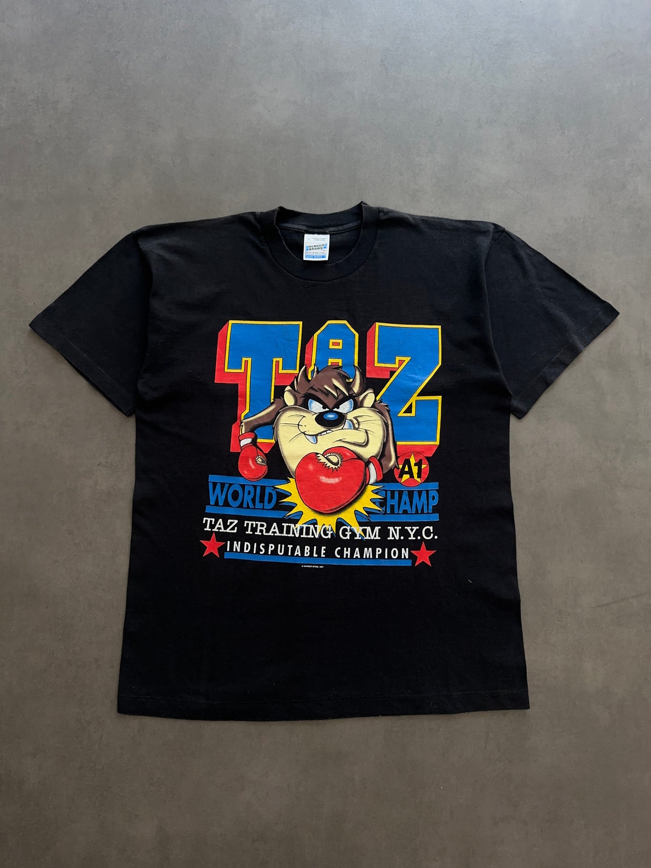 1990s Taz world champion tee (L)