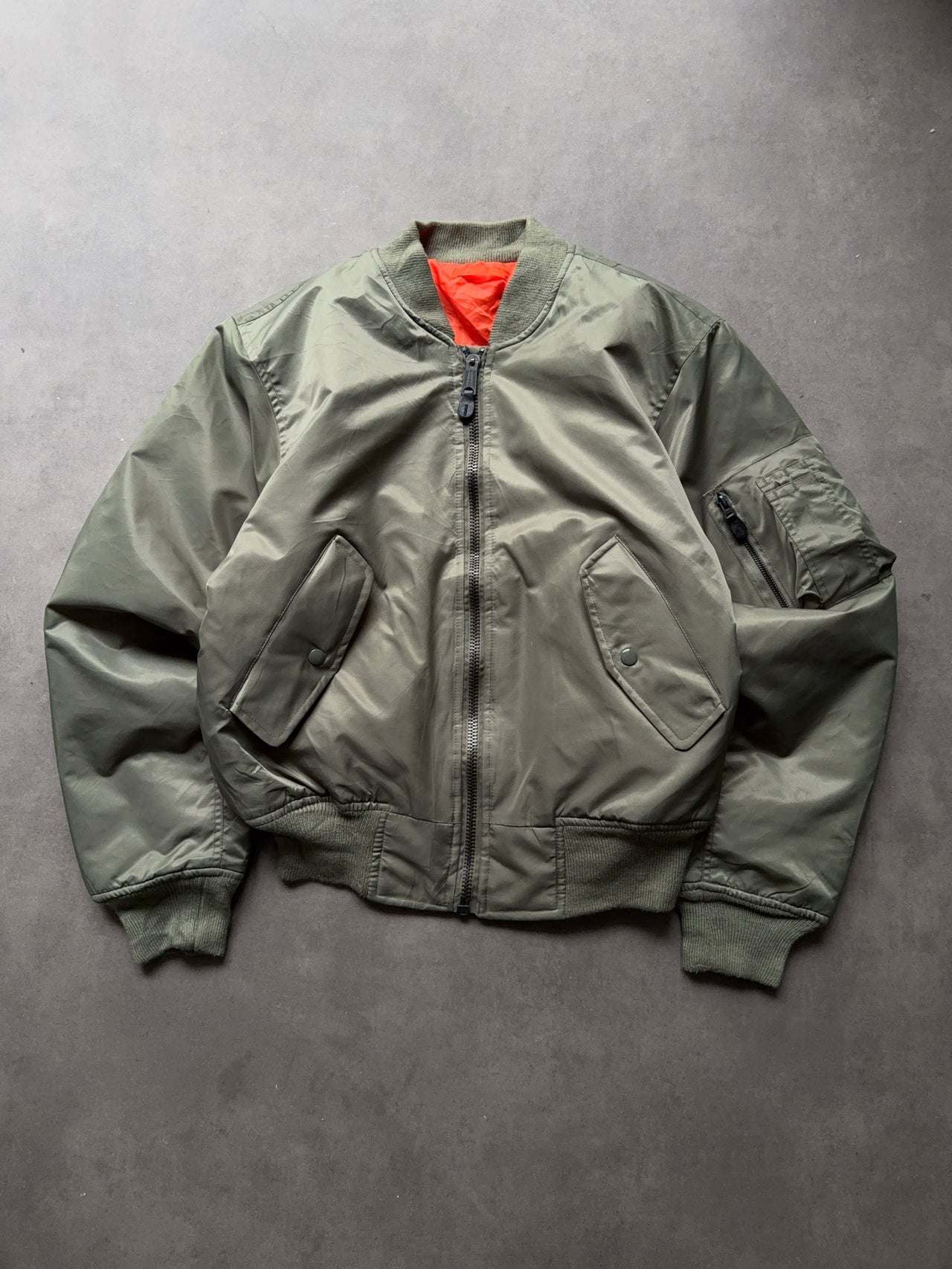 2000s MA-1 Reversible Bomber Jacket (L)