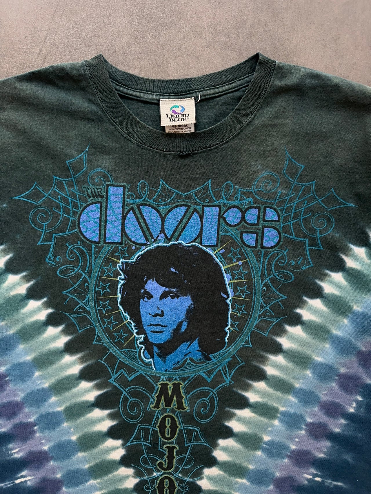 1990s Jim Morrison tie-dye distressed tee (L)