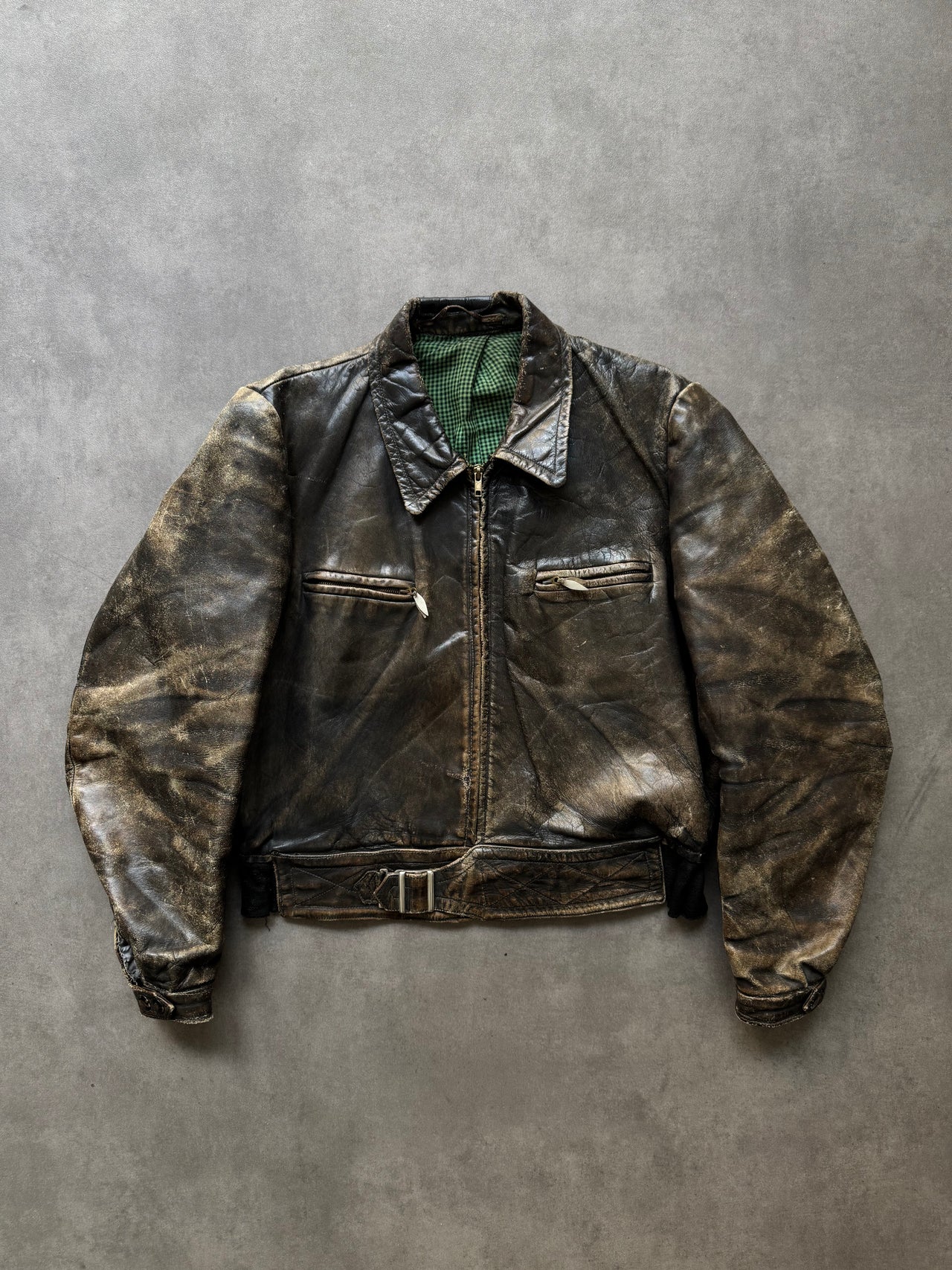 1950s Leather Jacket (S)