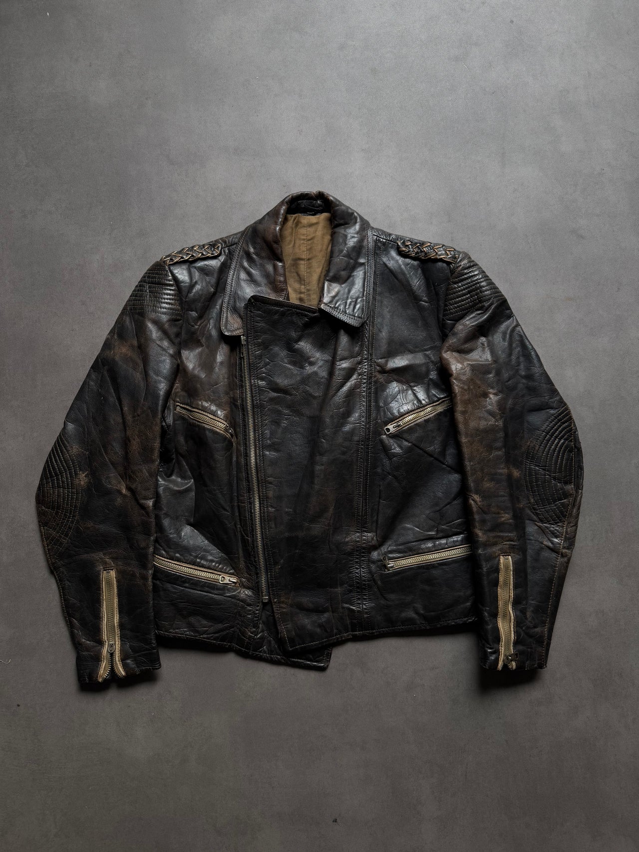 1980s Leather Jacket (M)