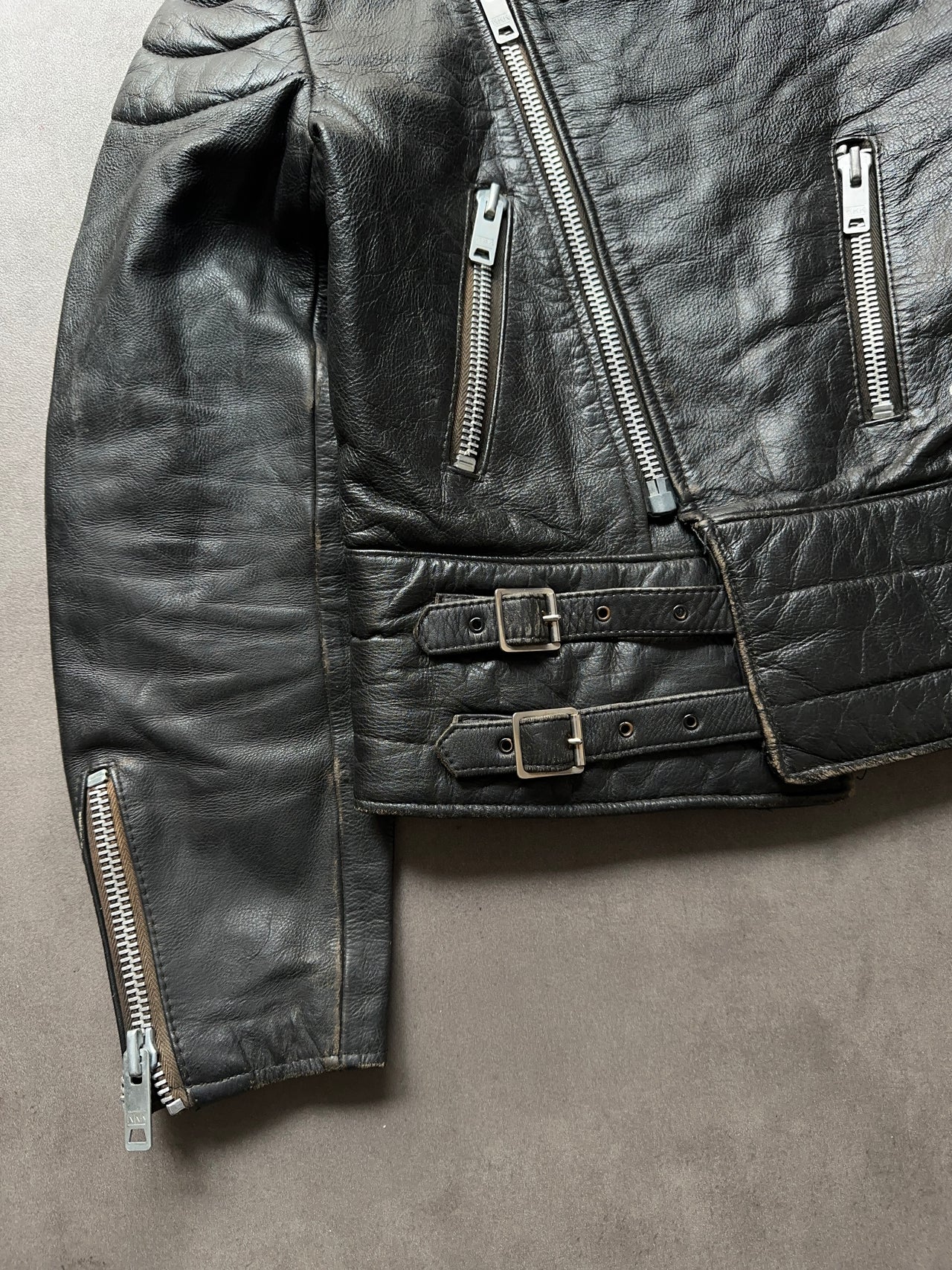 1999s Leather Motorcycle Jacket (S)