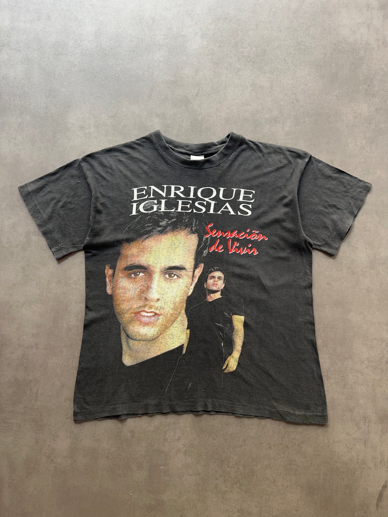 1990s Enrique Iglesias faded tee (L)
