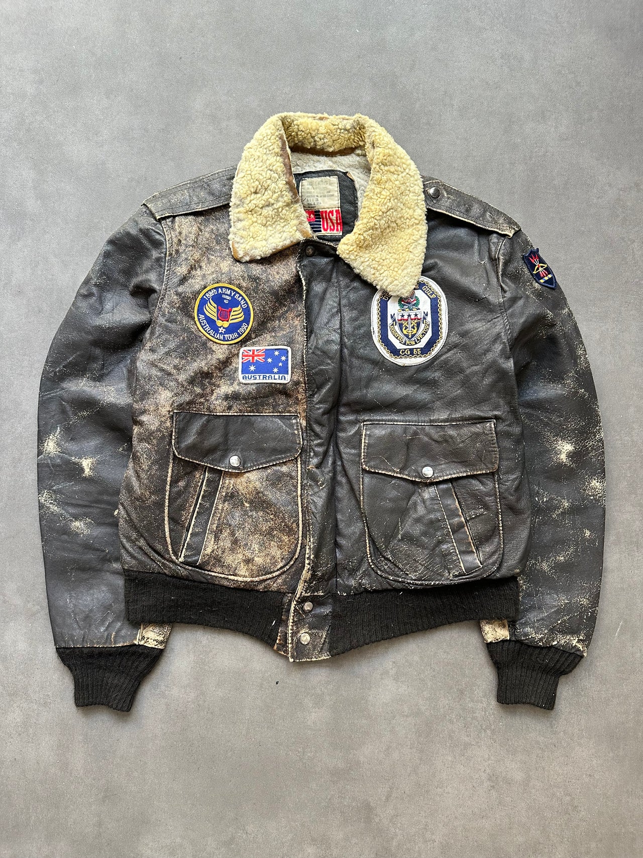 1980s Leather Jacket (M)