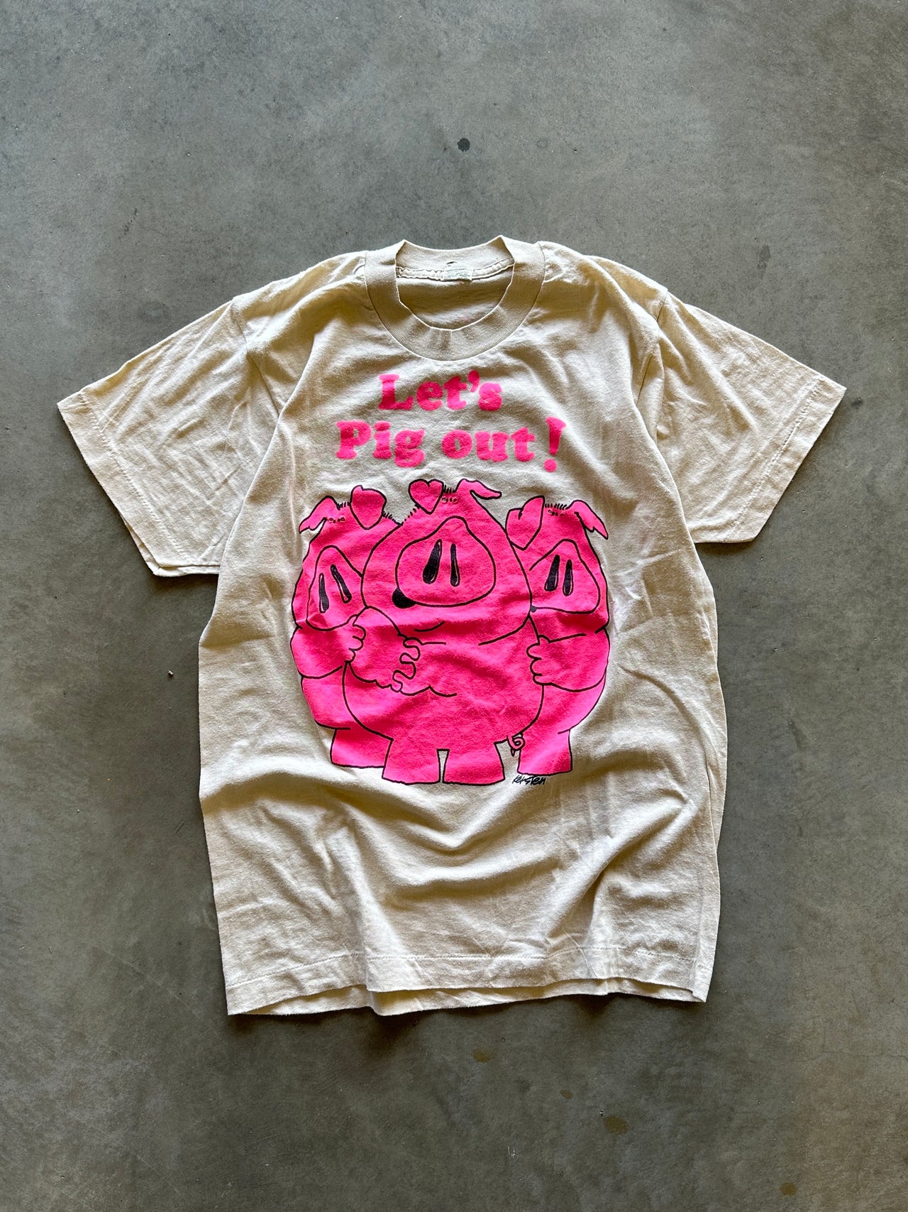80s pigs single stitch tee (L)