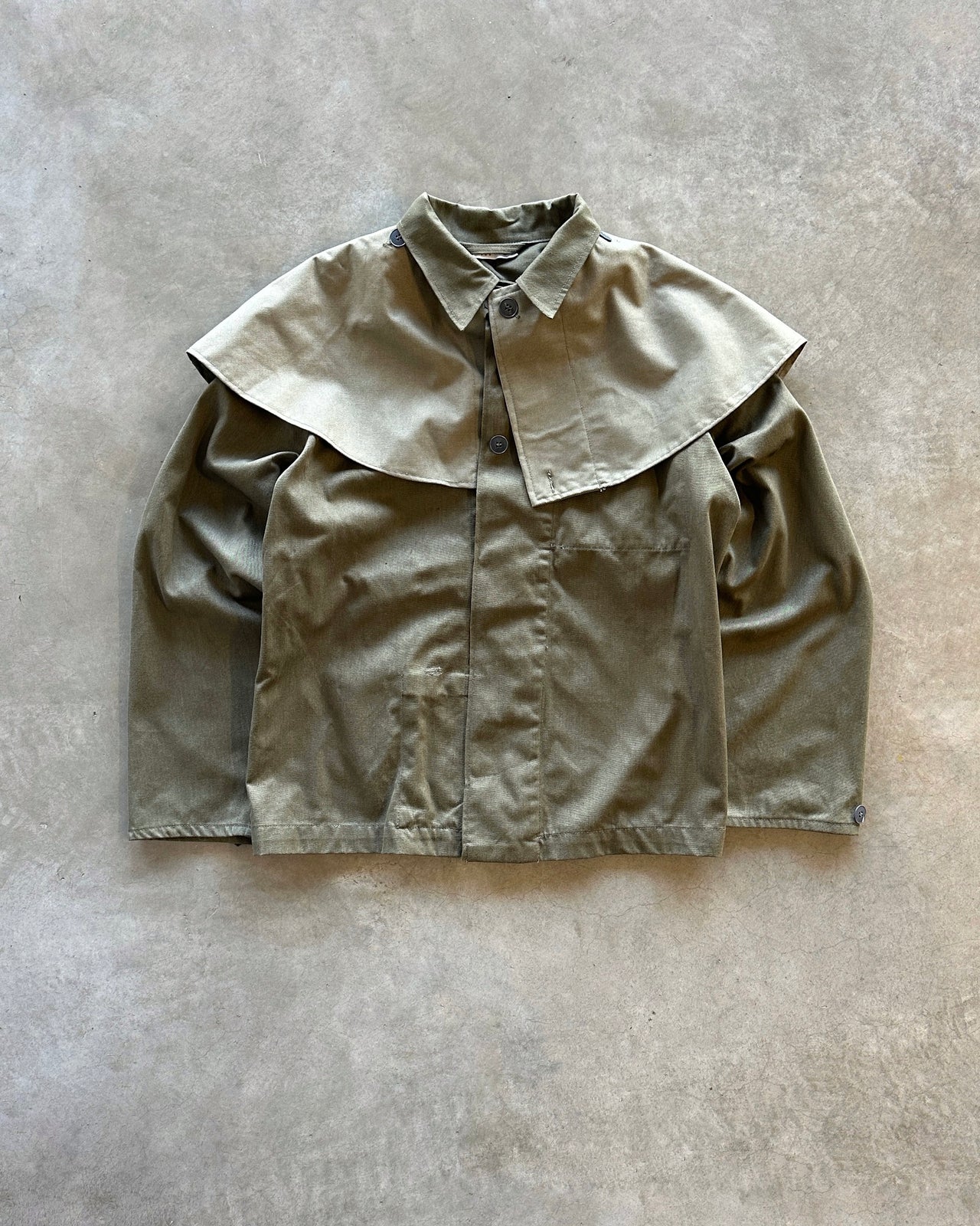 80s military cape coat (M)