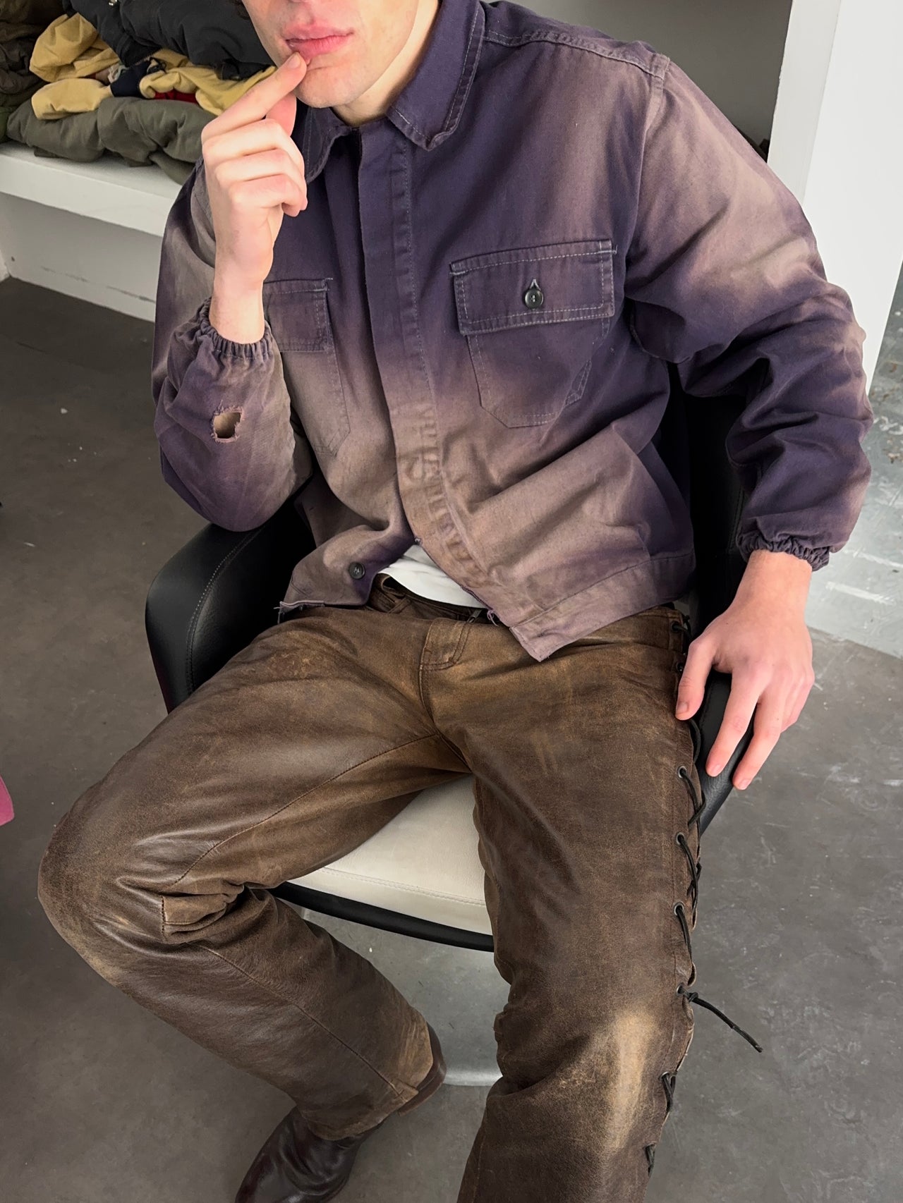 1980s Faded French Work Shirt (L)