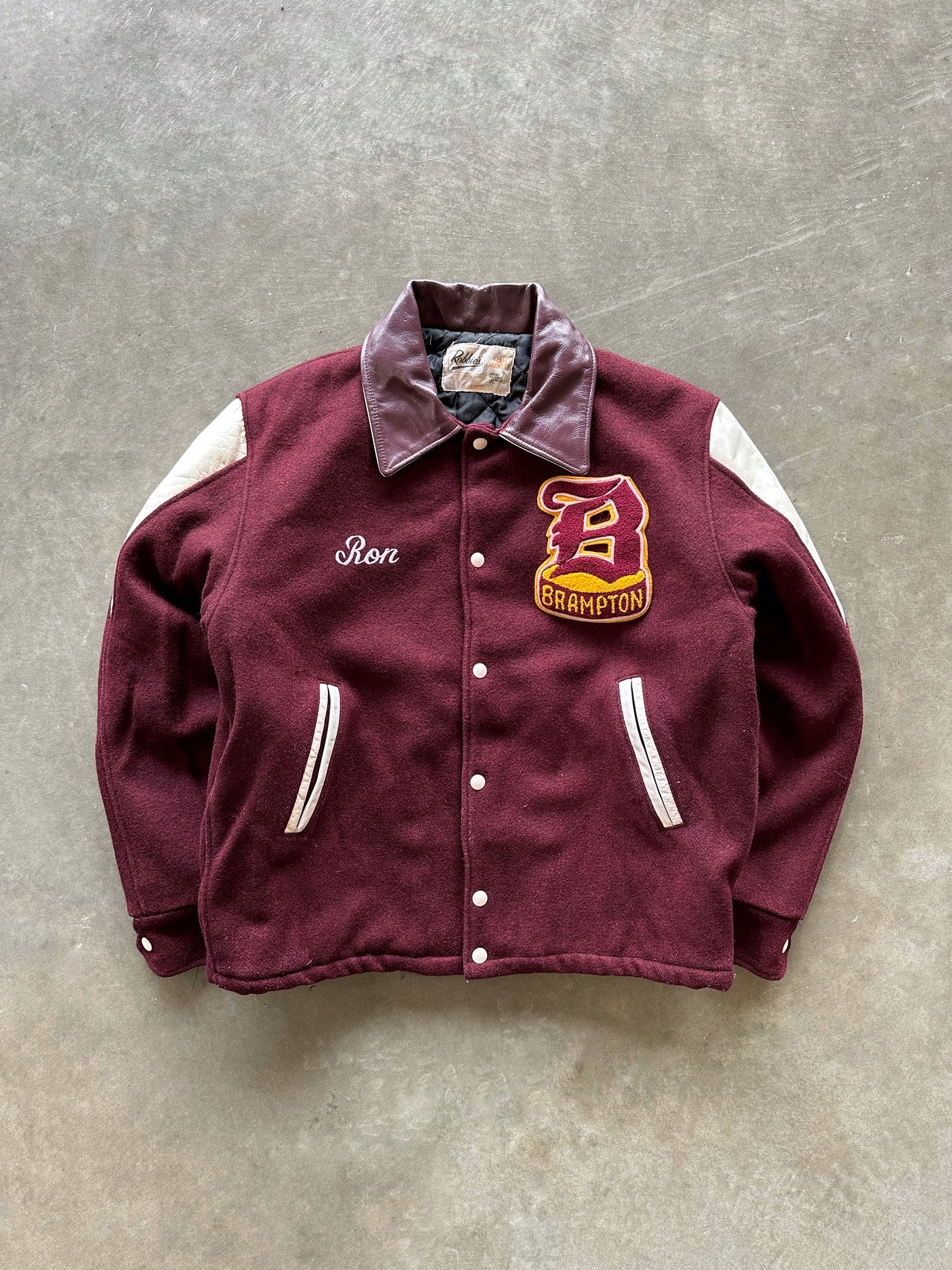 80s “Brampton” varsity jacket (L)