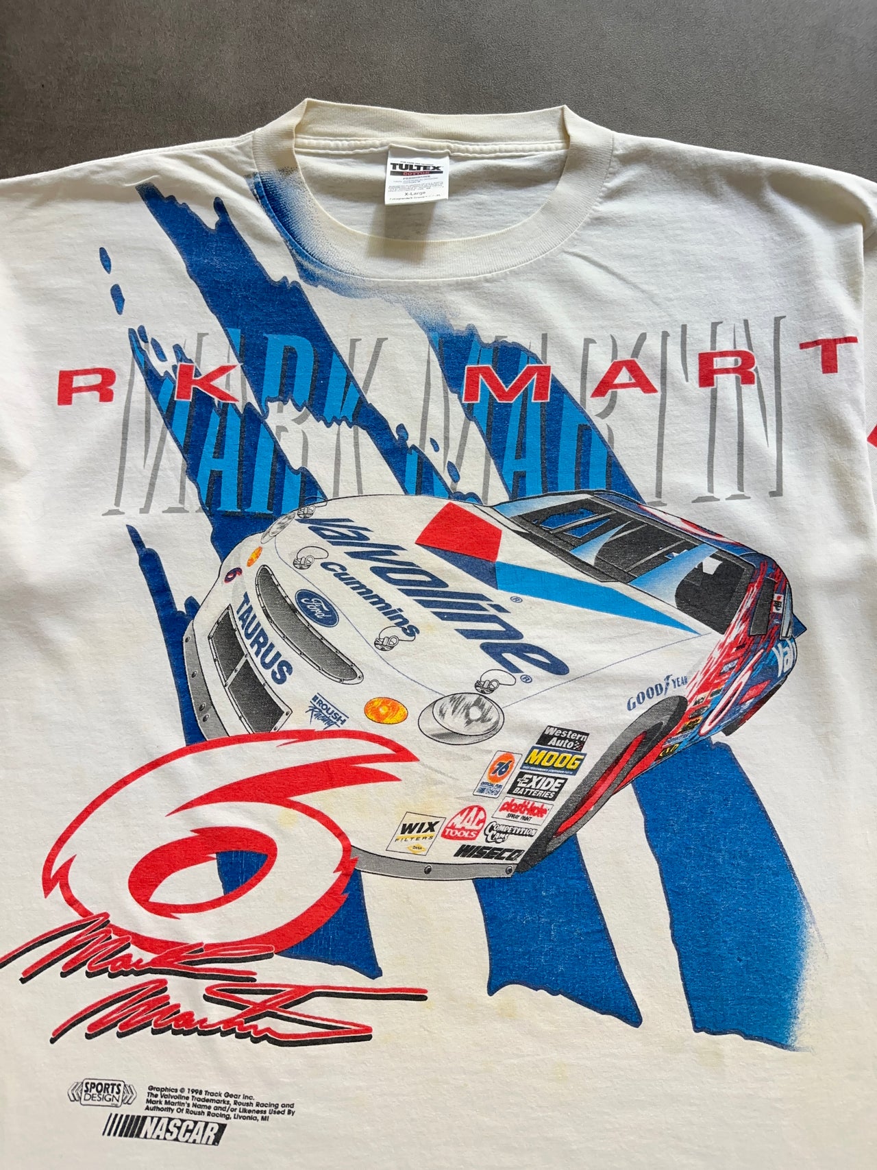 1990s Mark Martin Nascar tee (XL)