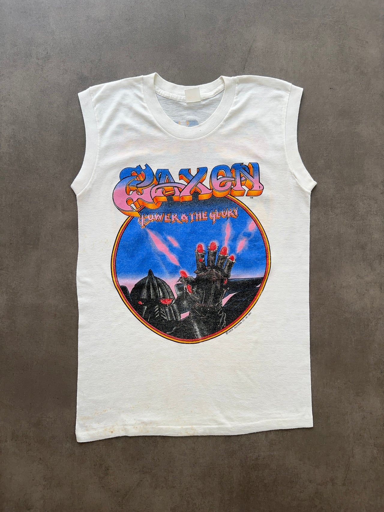 1980s Saxon power and glory tank top (M)