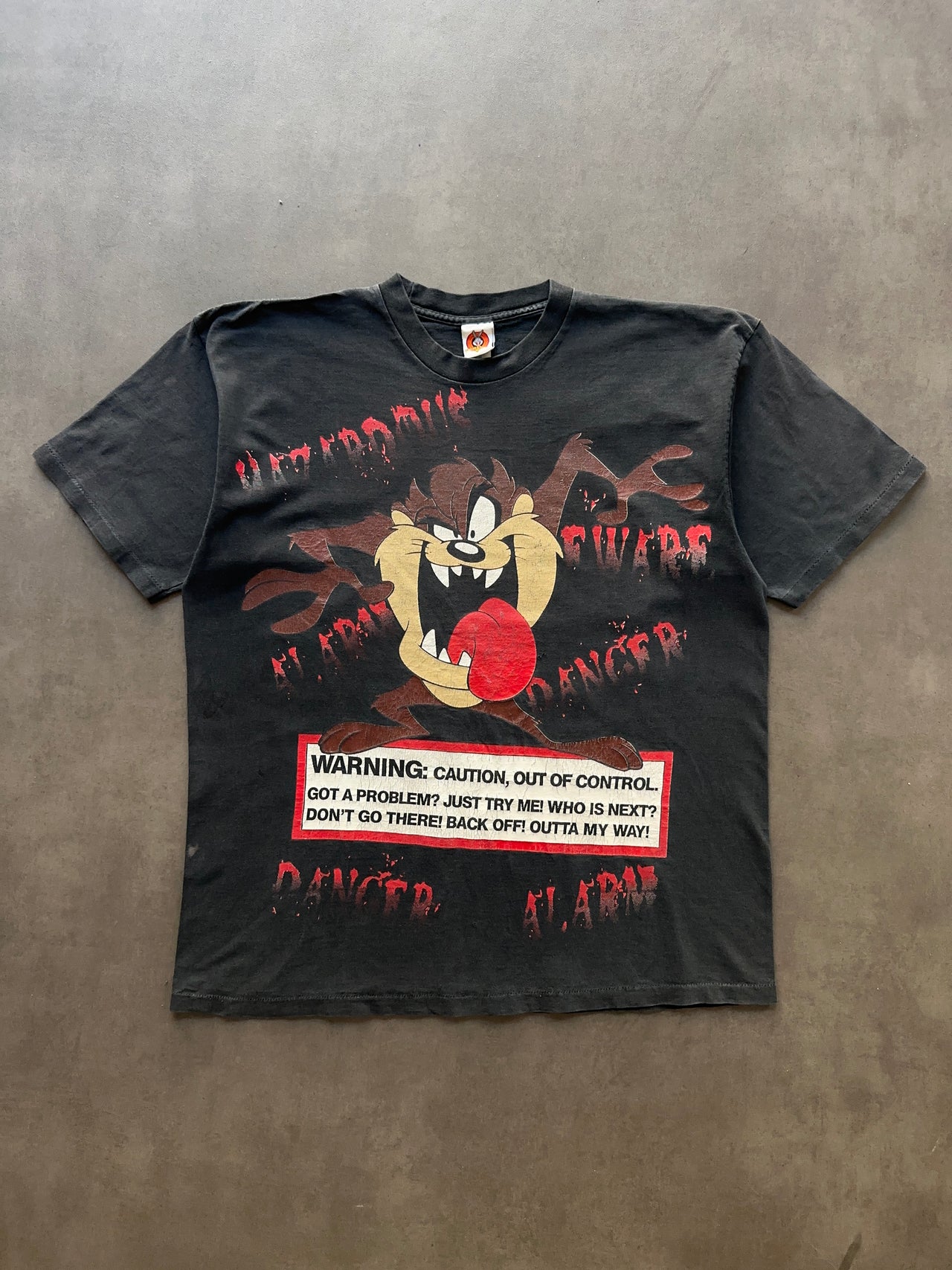1990s Taz Looney Tunes faded tee (L)
