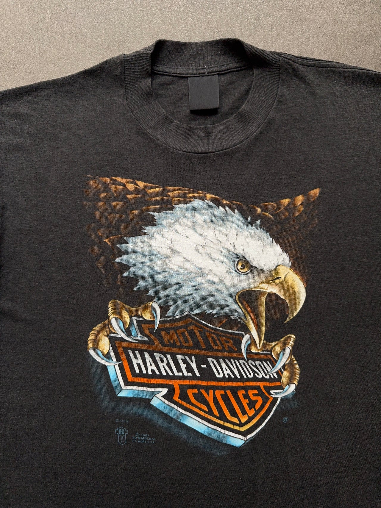 1980s Harley Davidson 3-D Emblem tee (L)