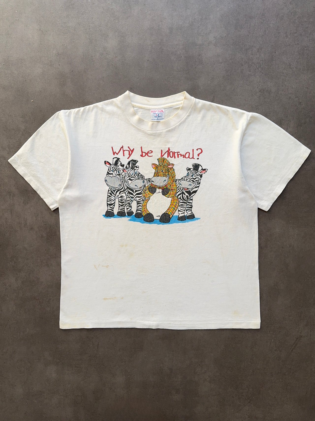 1990s Why Be Normal tee (L)
