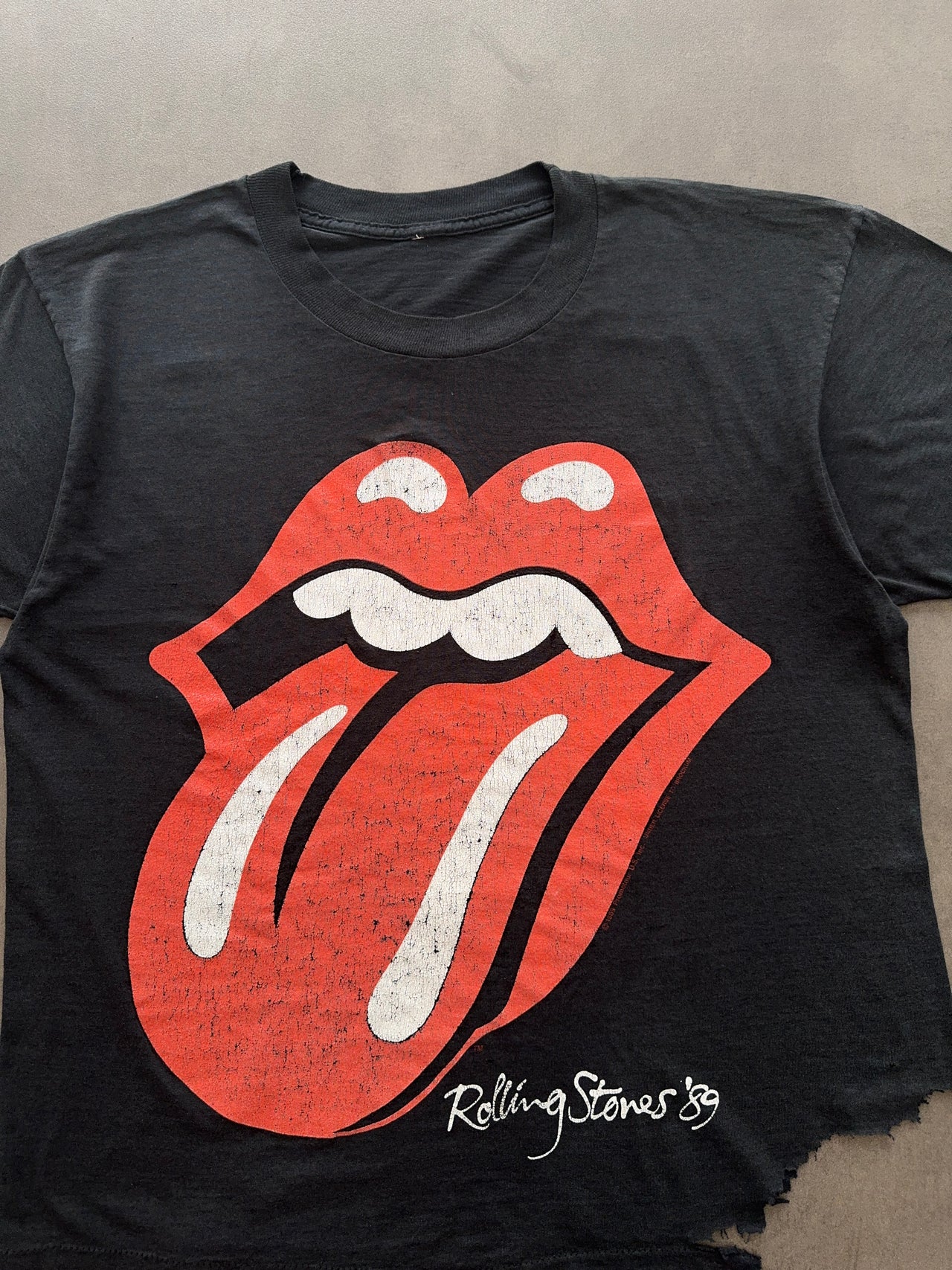 1980s Rolling Stones faded tour tee (L)