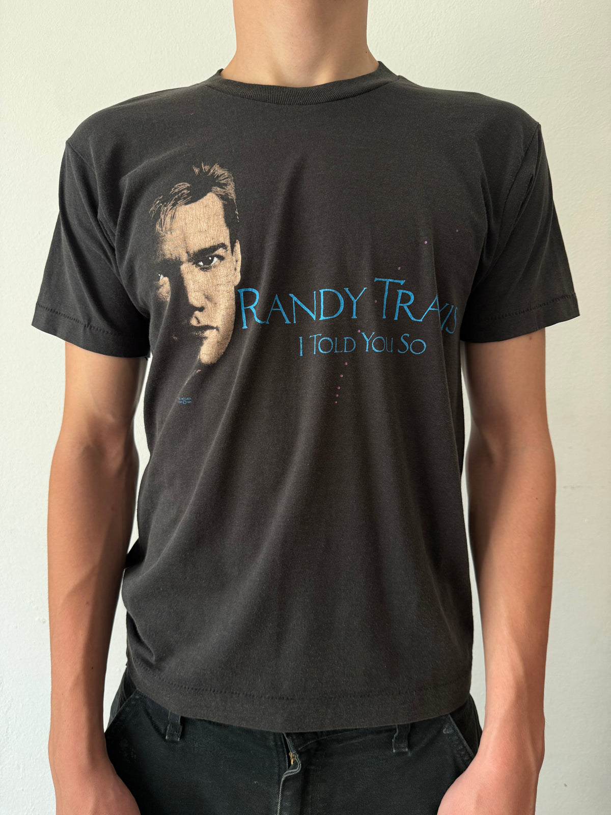 1980s Randy Travis faded tee (L)