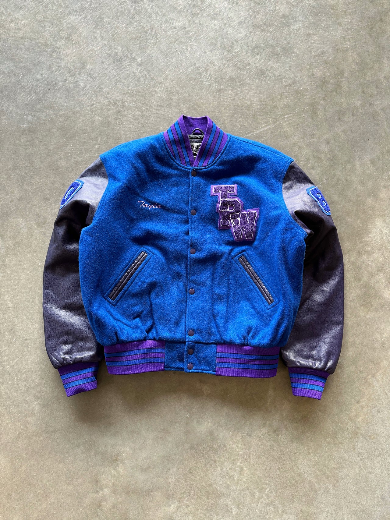90s college varsity jacket (L)