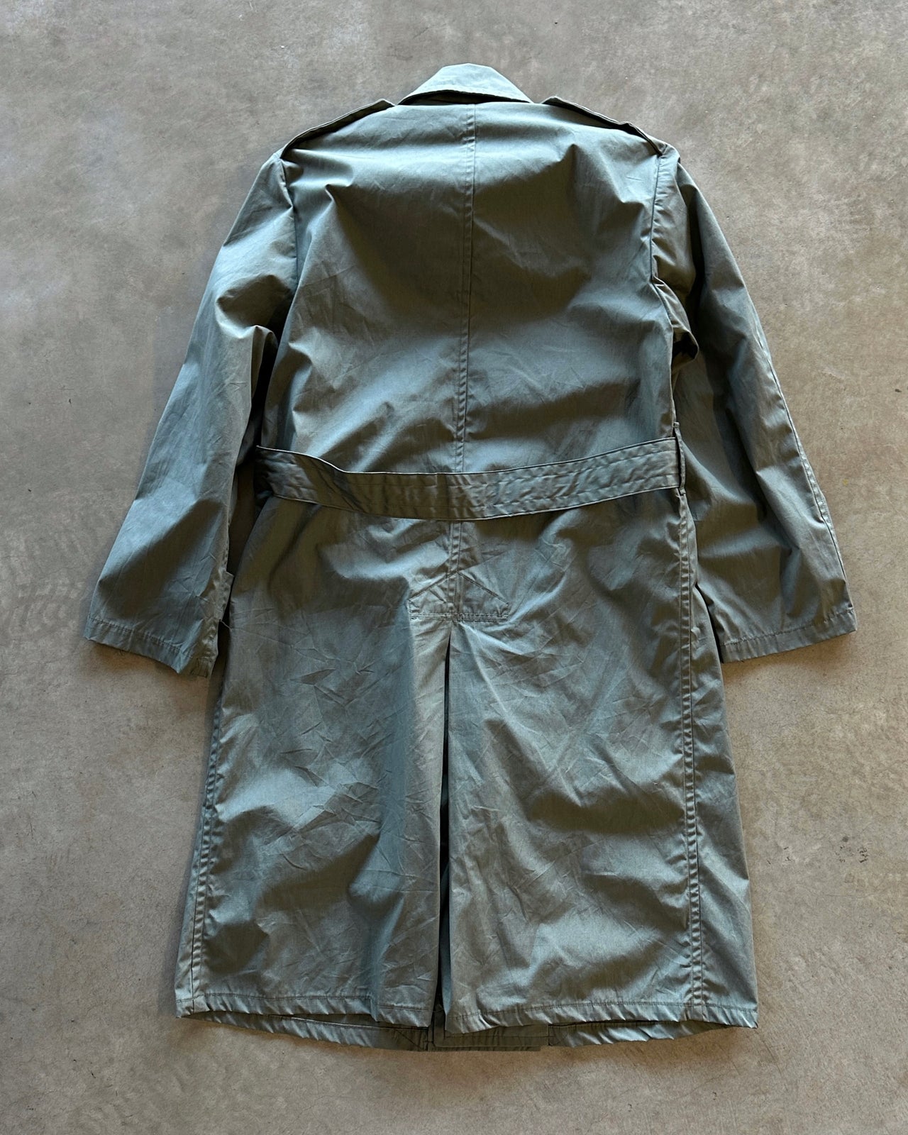 60s grey trench coat (M)