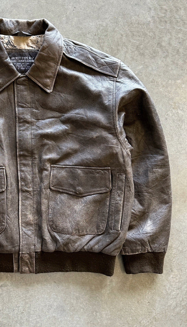 1990s leather Jacket A2 (XL)