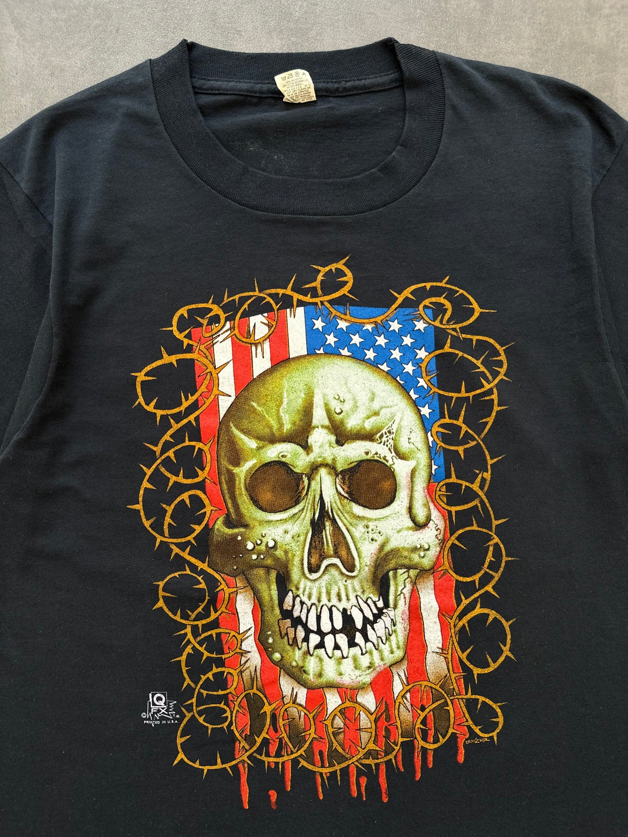 1980s skull biker tee (M)