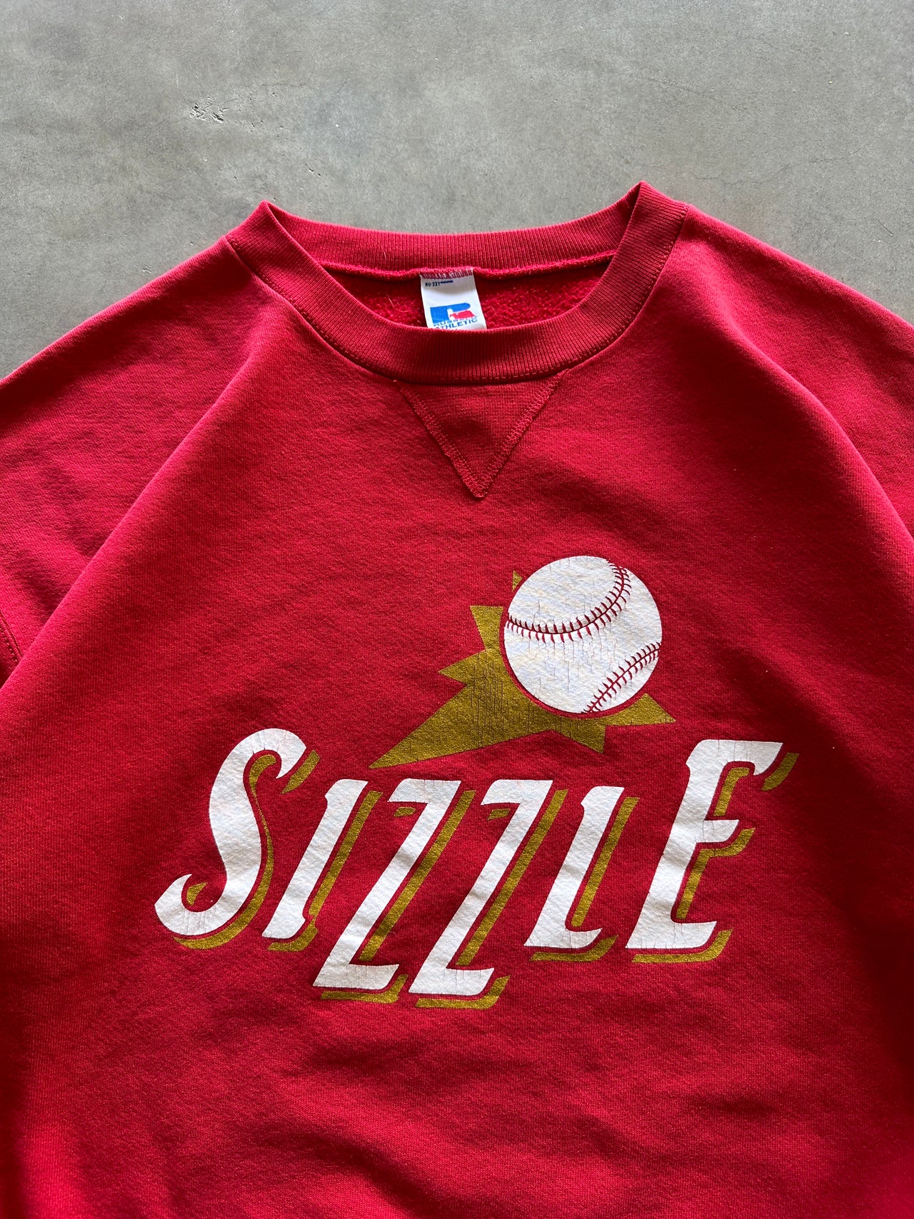 1990s Russell Athletic graphic crewneck (L)