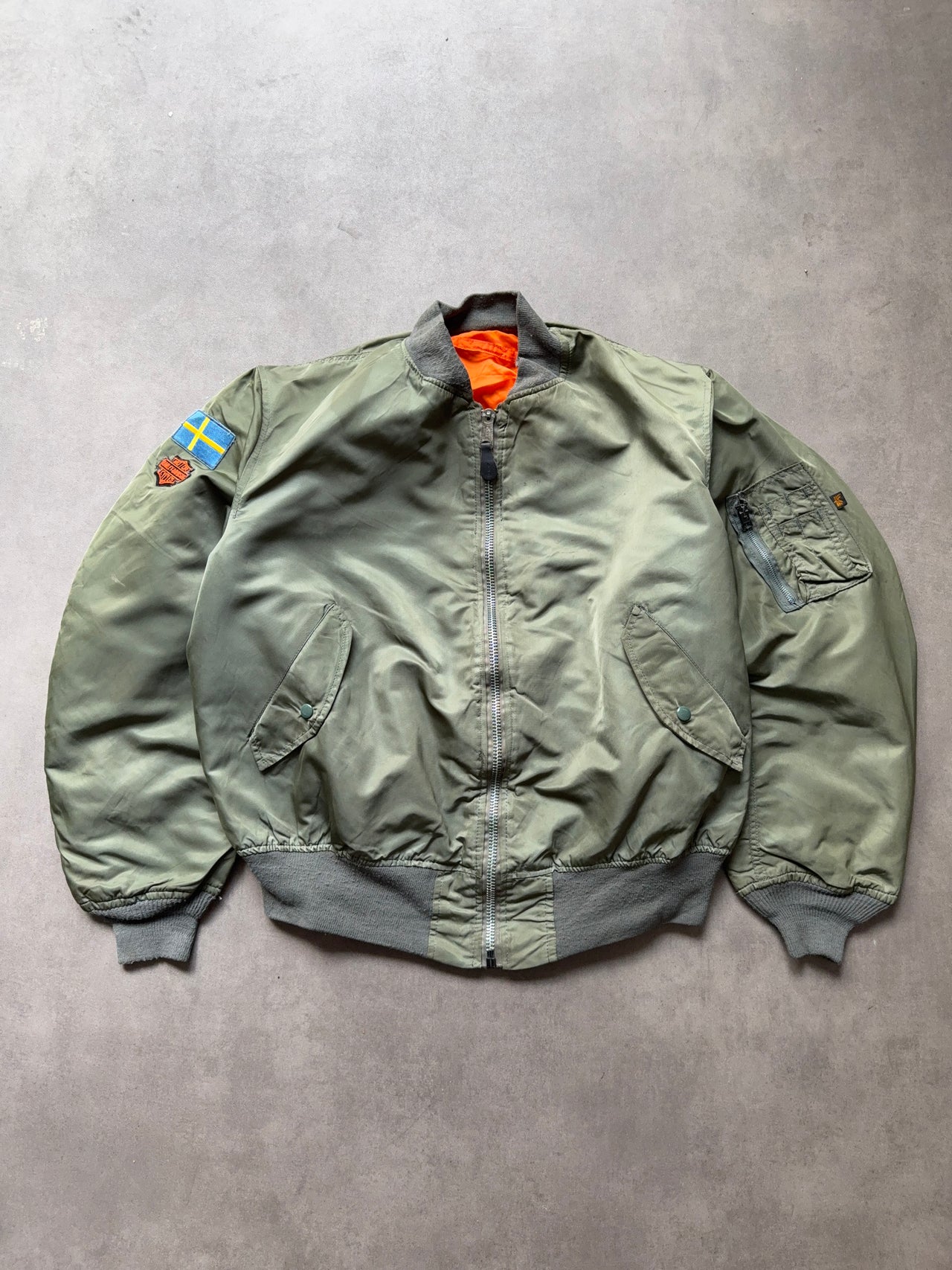 1990s Reversible MA-1 Bomber Jacket (XXL)