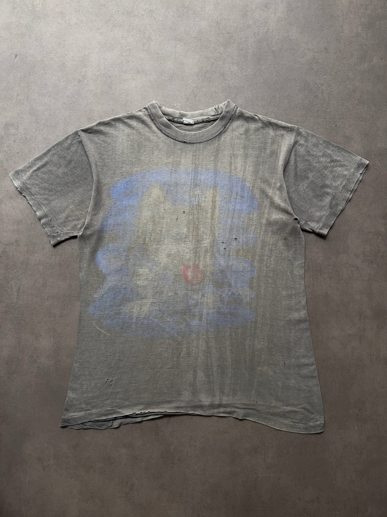 1980s sun faded distressed tee (M)
