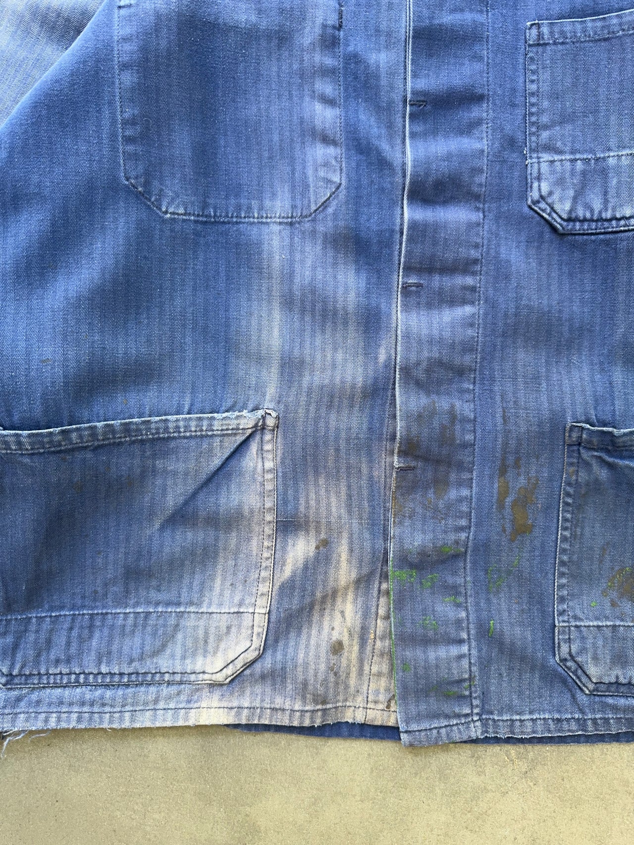 1980s faded French work shirt (L)