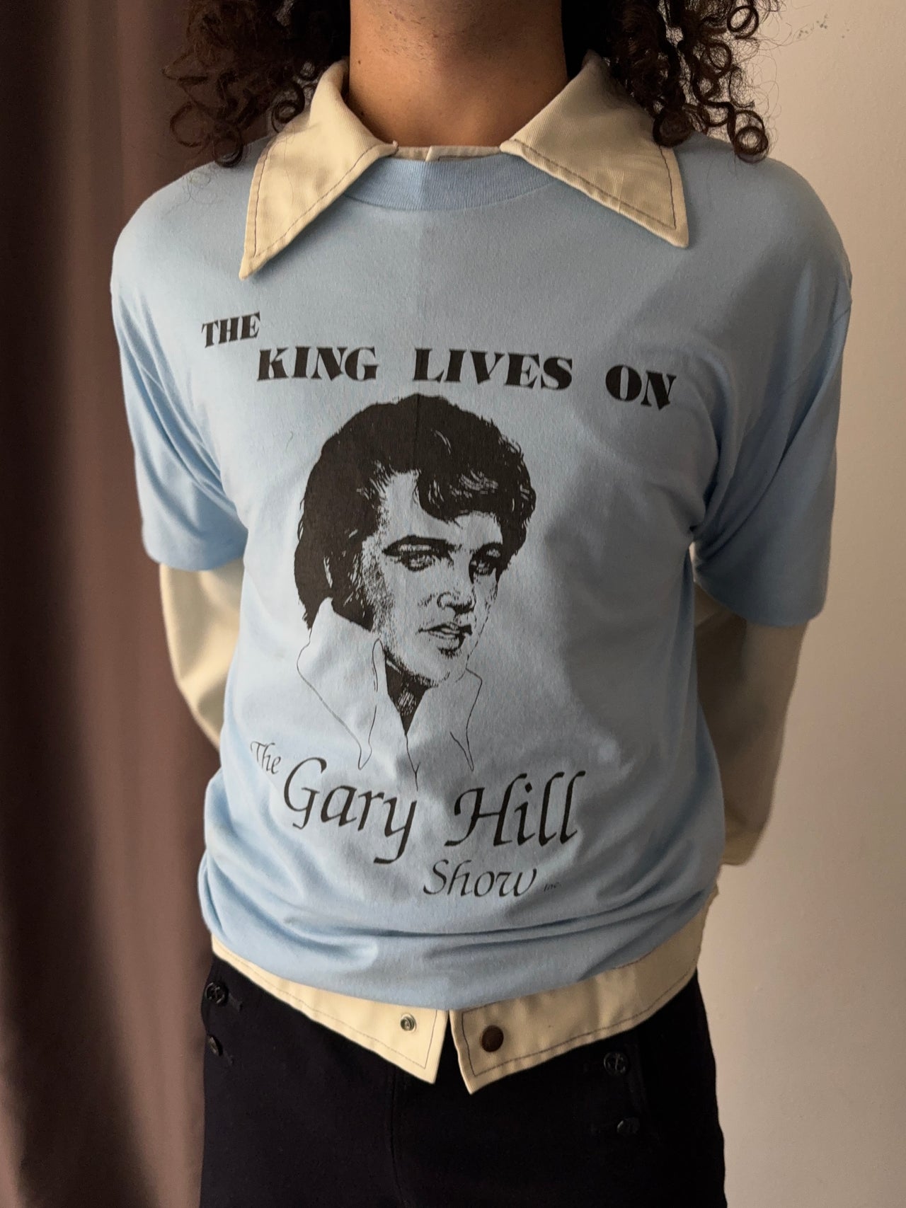 1990s Elvis on Gary Hill Show tee (L)