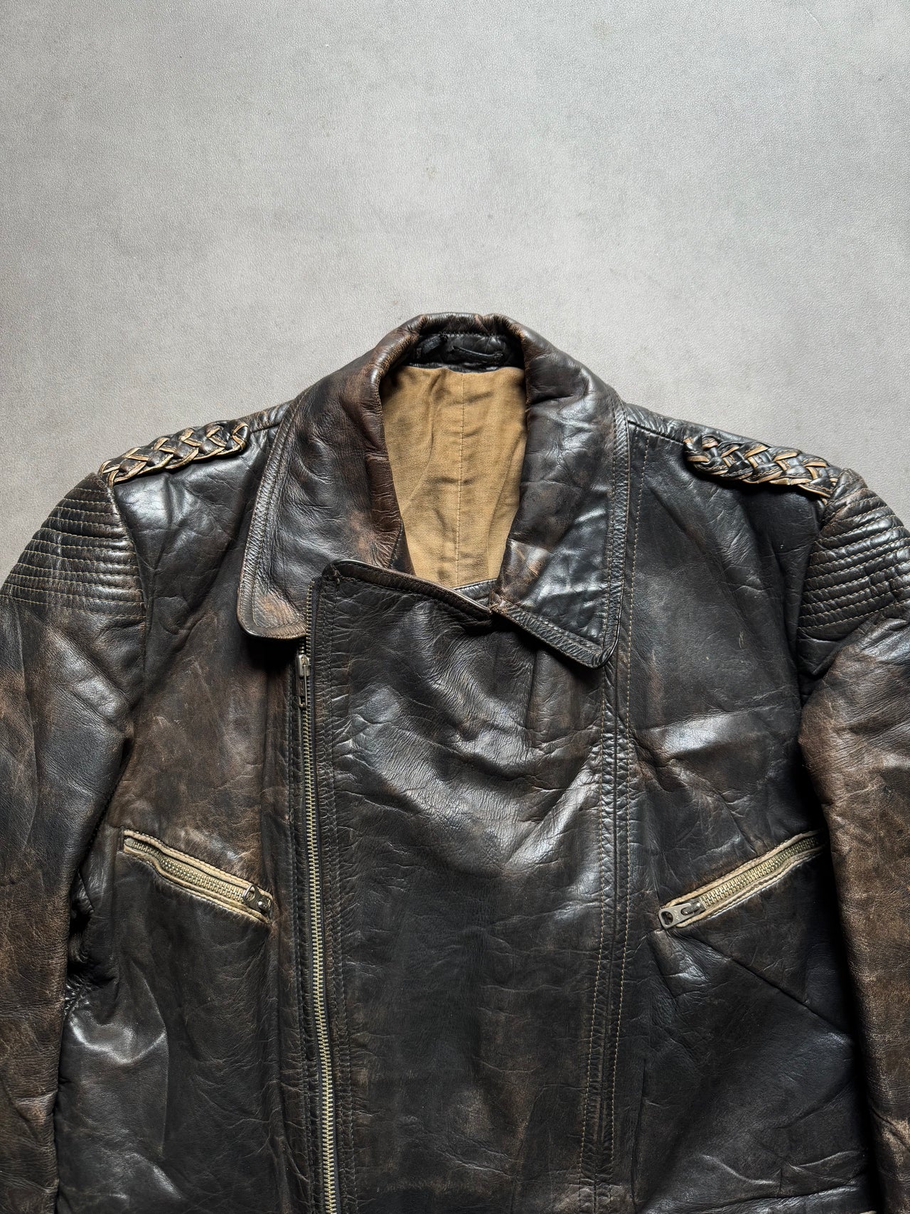 1980s Leather Jacket (M)