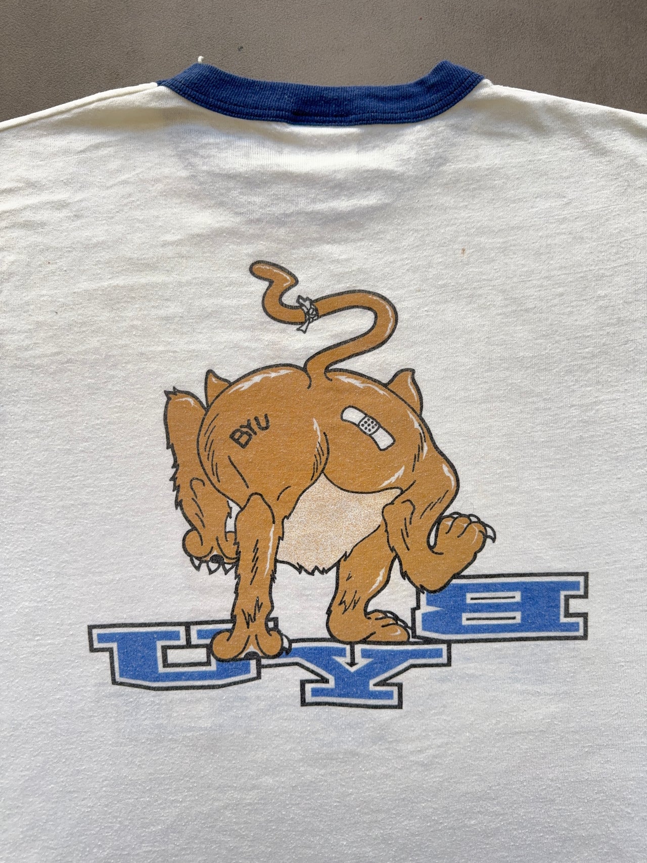 1980s Brigham University ringer tee (M)