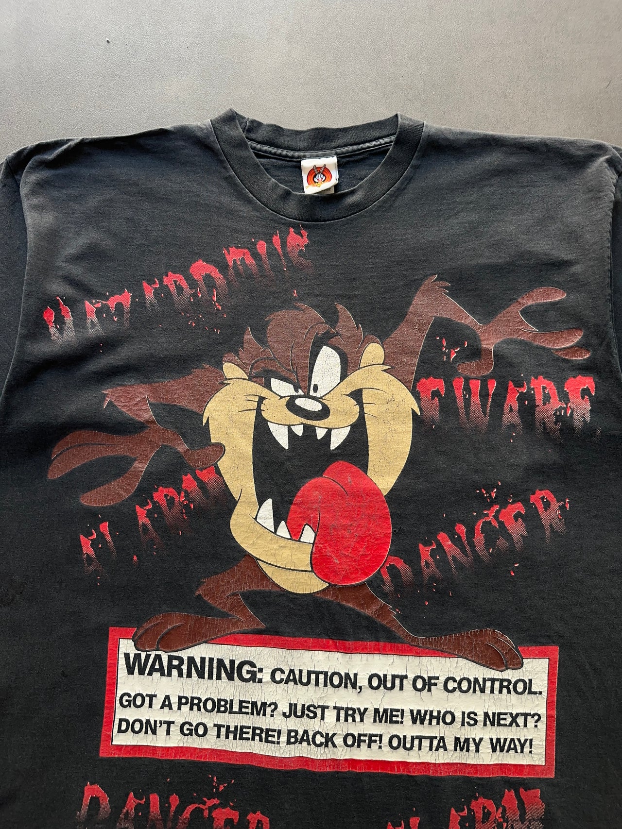 1990s Taz Looney Tunes faded tee (L)