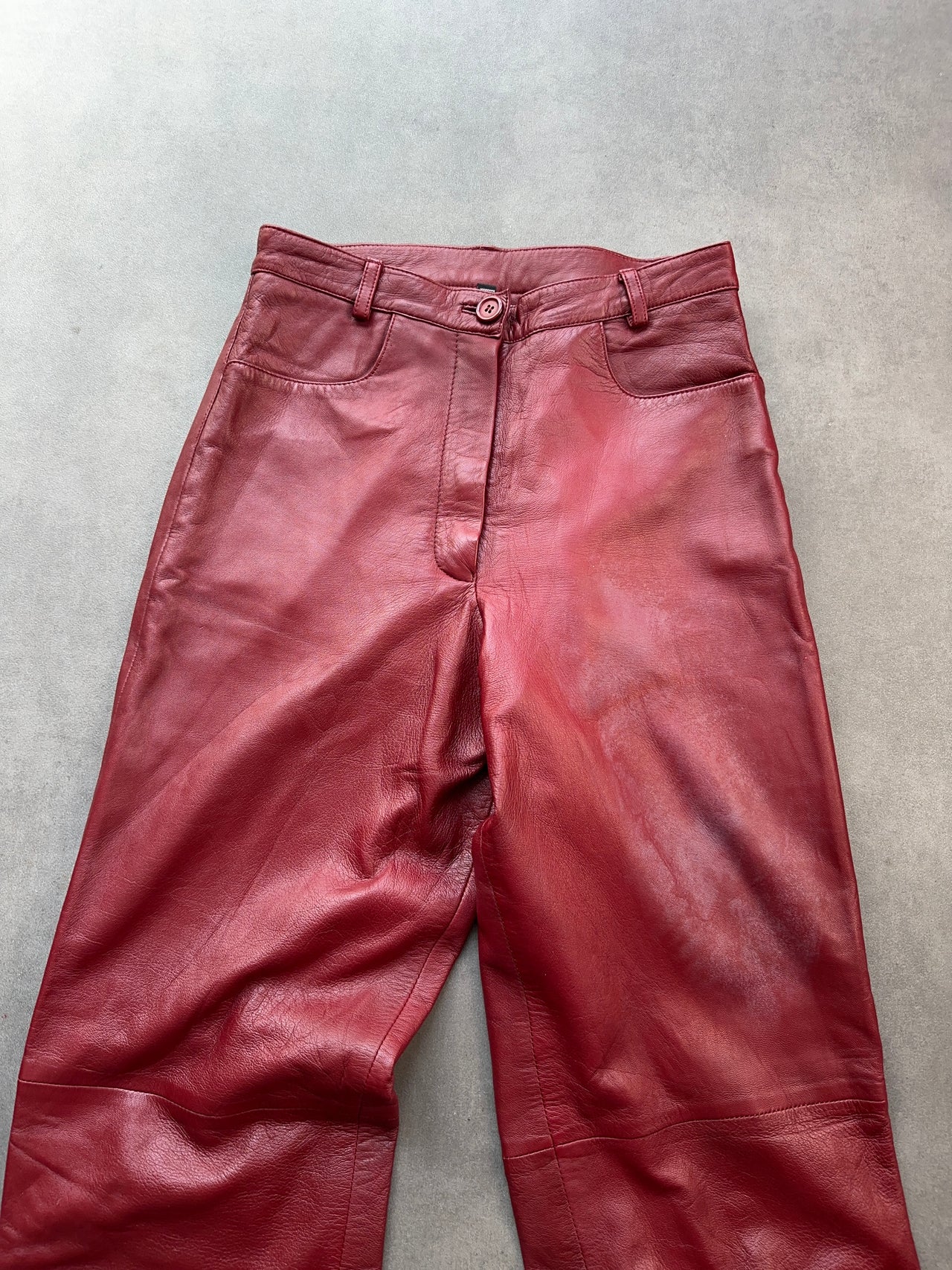 2000s Red Leather Pant (S)