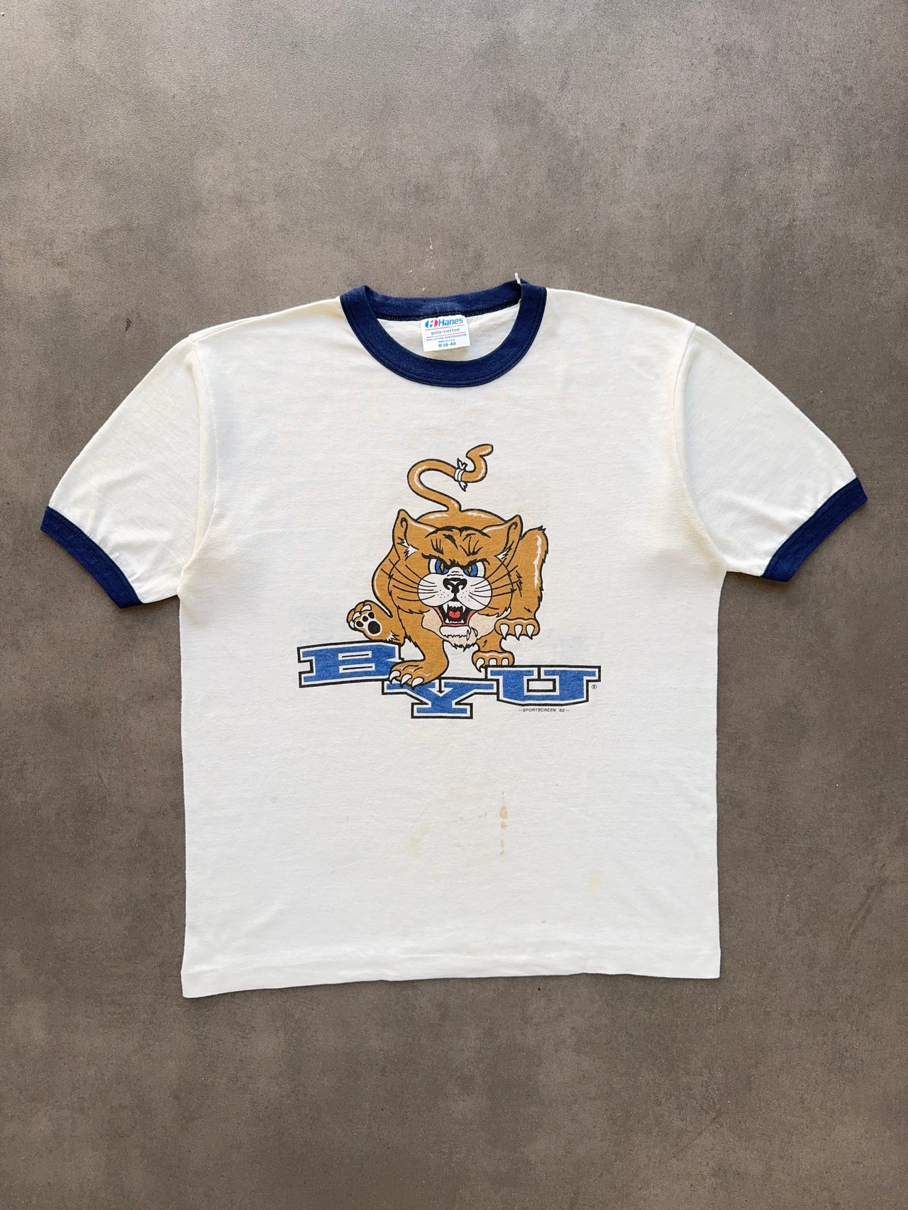 1980s Brigham University ringer tee (M)