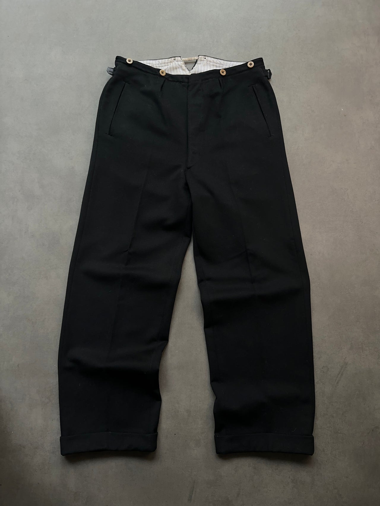 1960s Black sartorial pant (M)