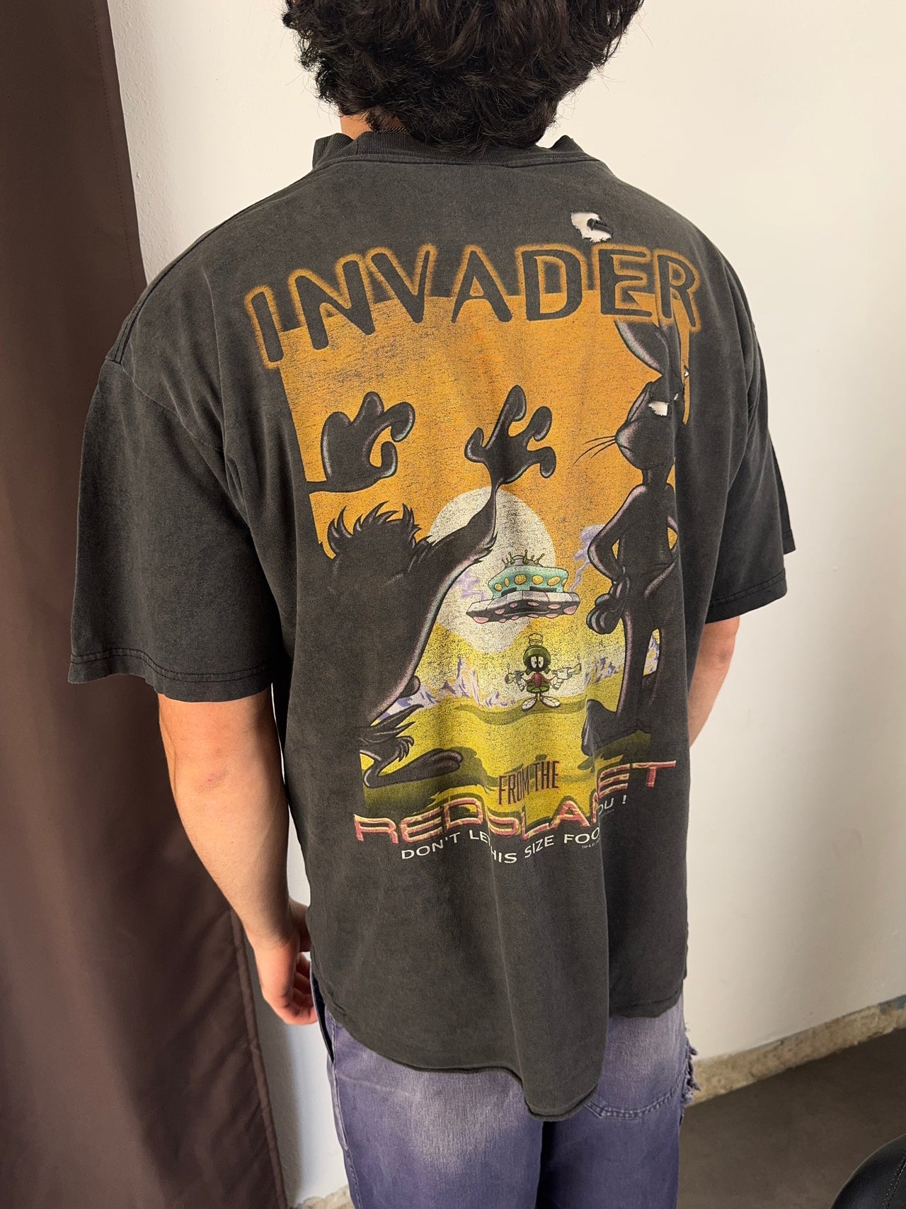 1990s Looney tunes faded distressed tee (XL)