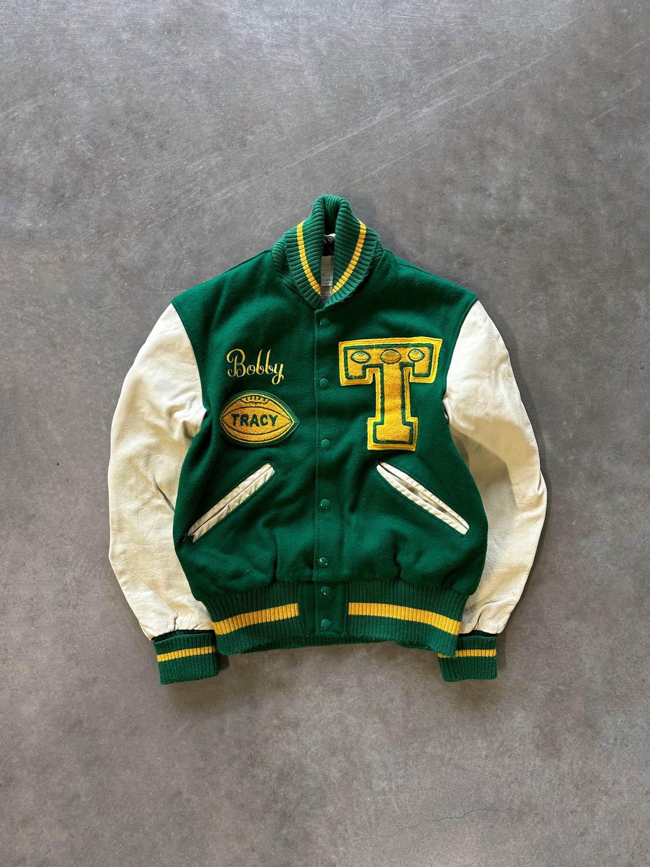 80s “Tracy Bulldog” varsity jacket (S)