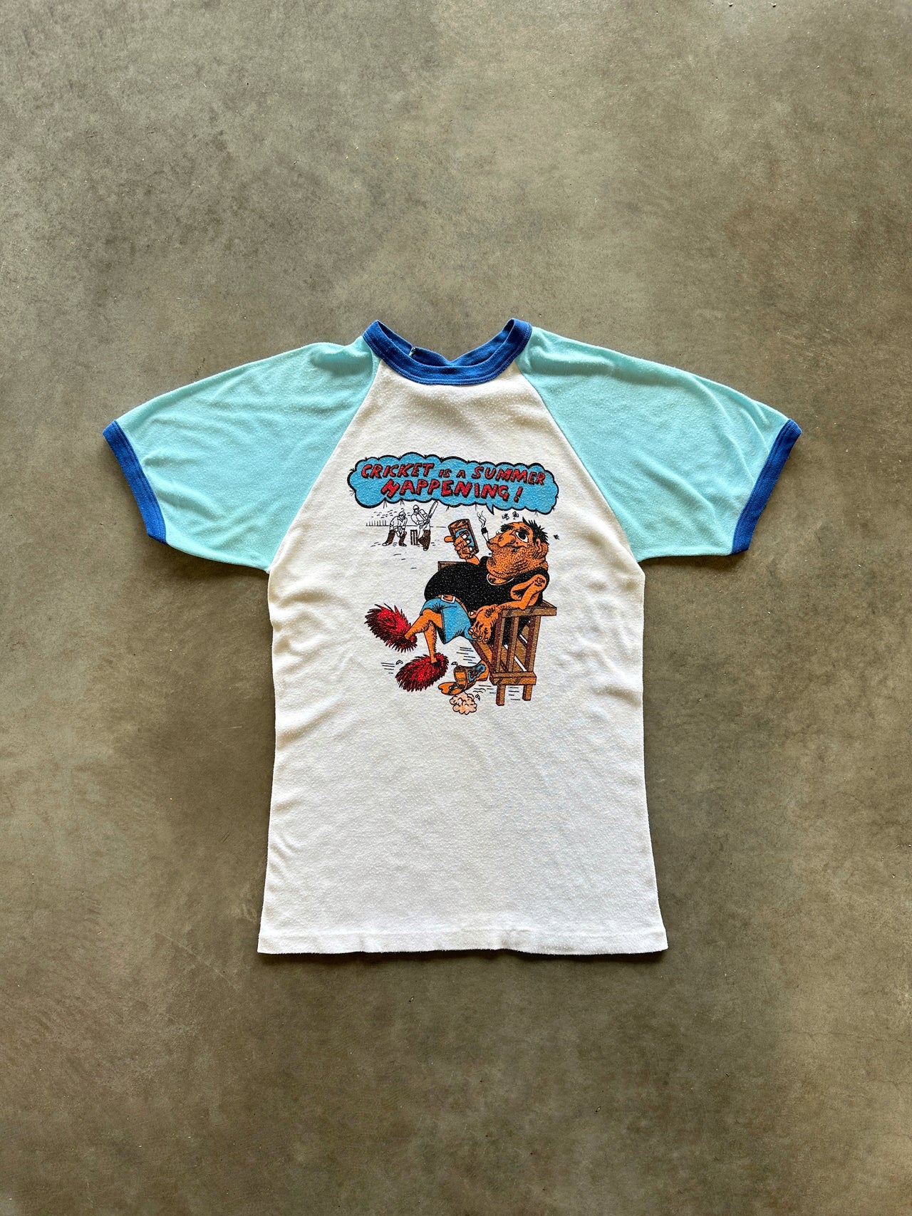 70s raglan cricket tee (M)