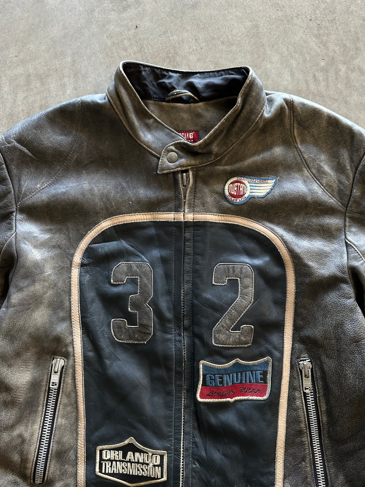 1990s Mustang leather Jacket (M)