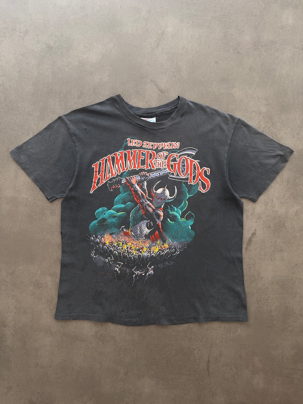 1980s Led Zeppelin Hammer of God faded tee (M)