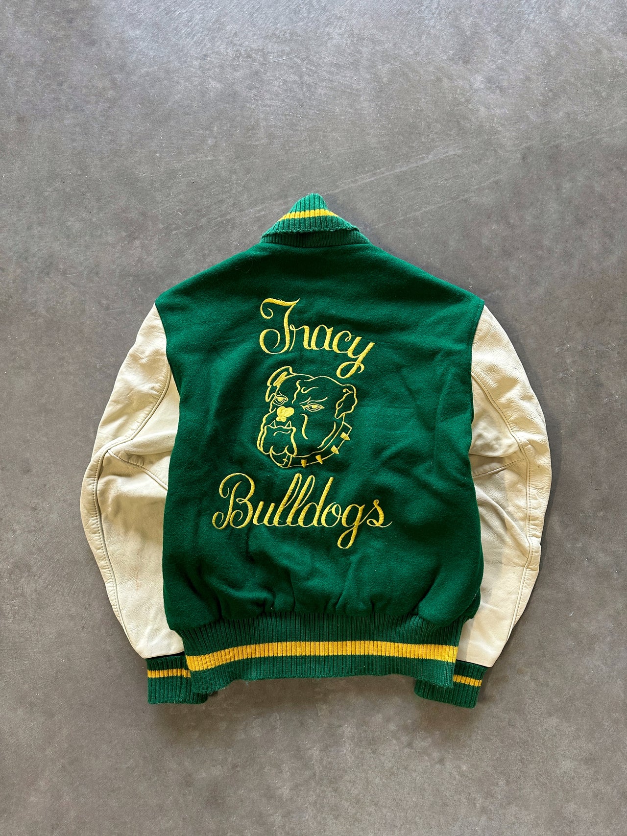 80s “Tracy Bulldog” varsity jacket (S)