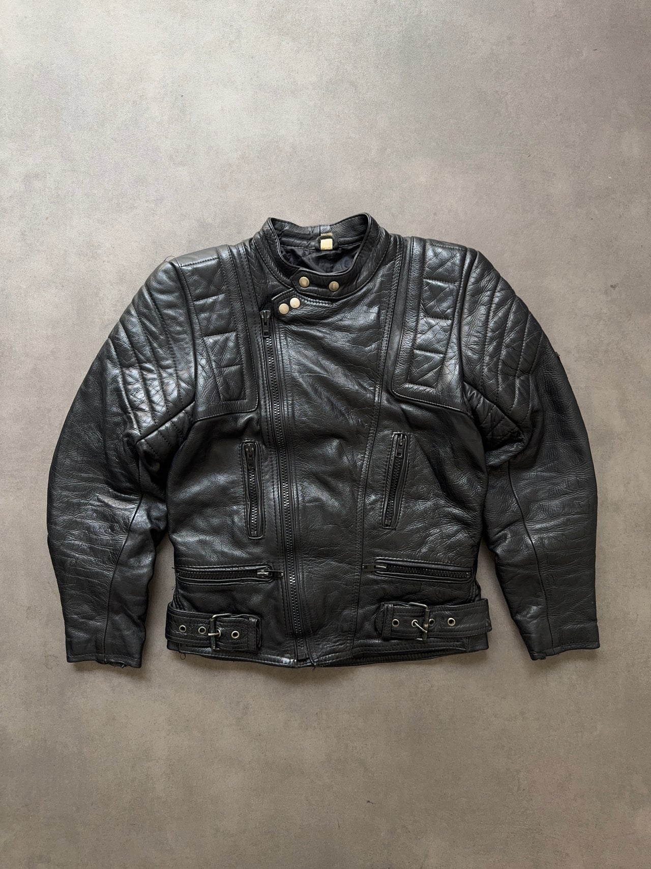 1990s Motorcycle Leather Jacket (M)