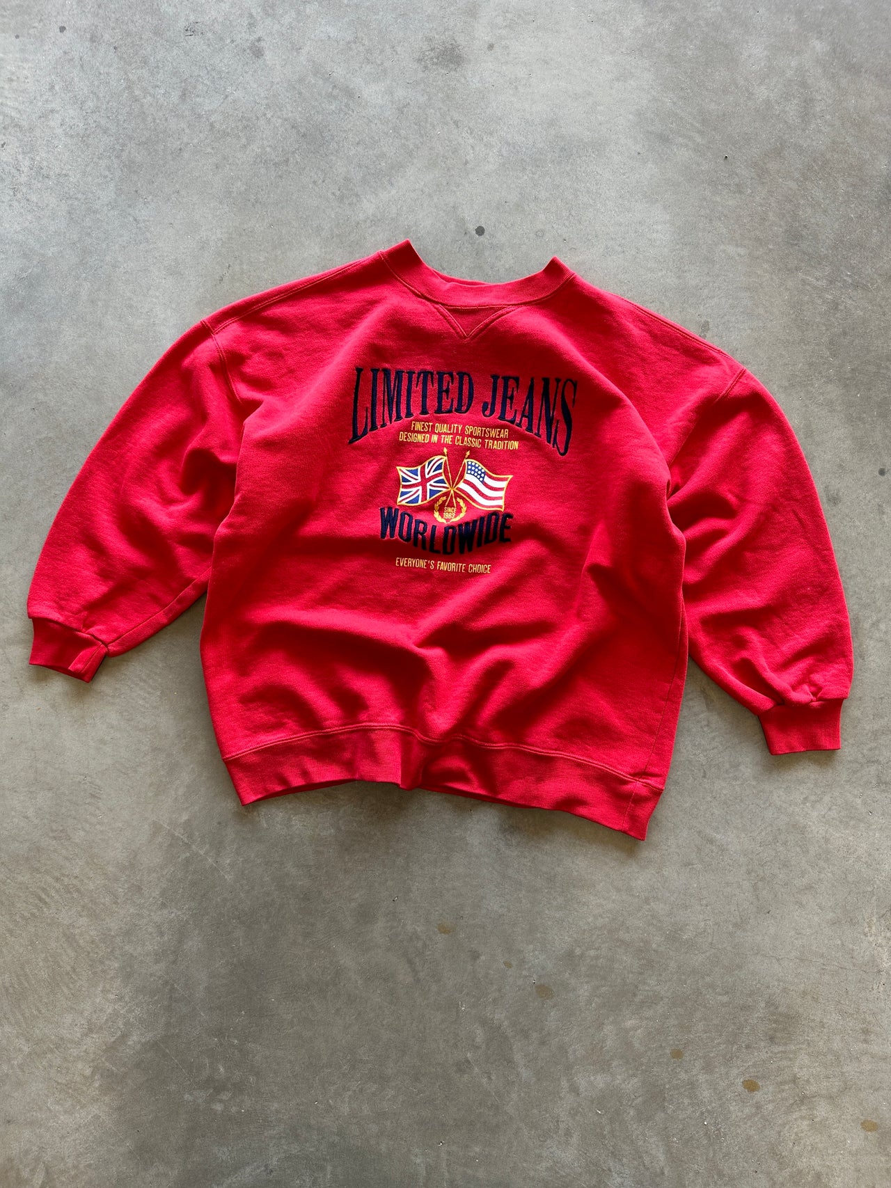 90s red crewneck (M)