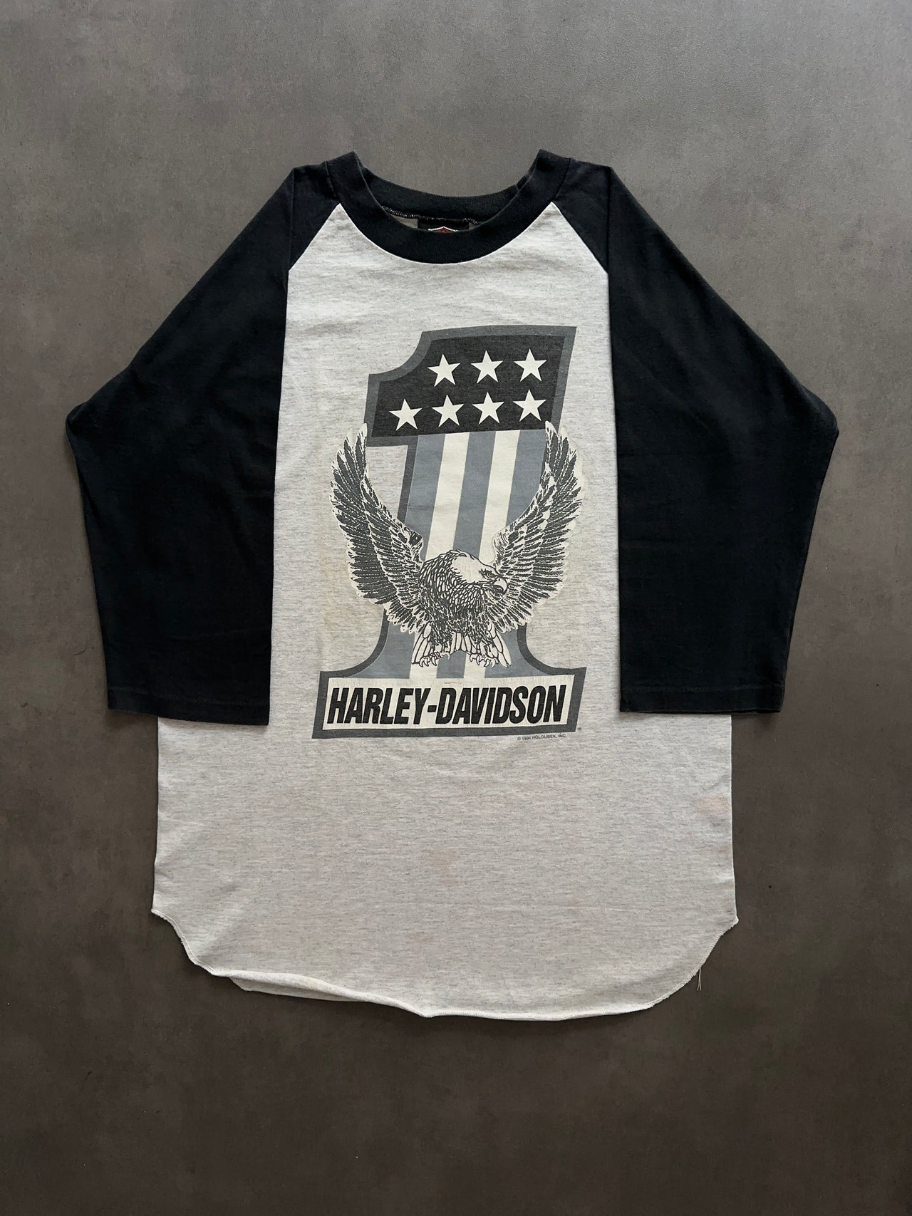 1990s Harley Davidson raglan tee (M)