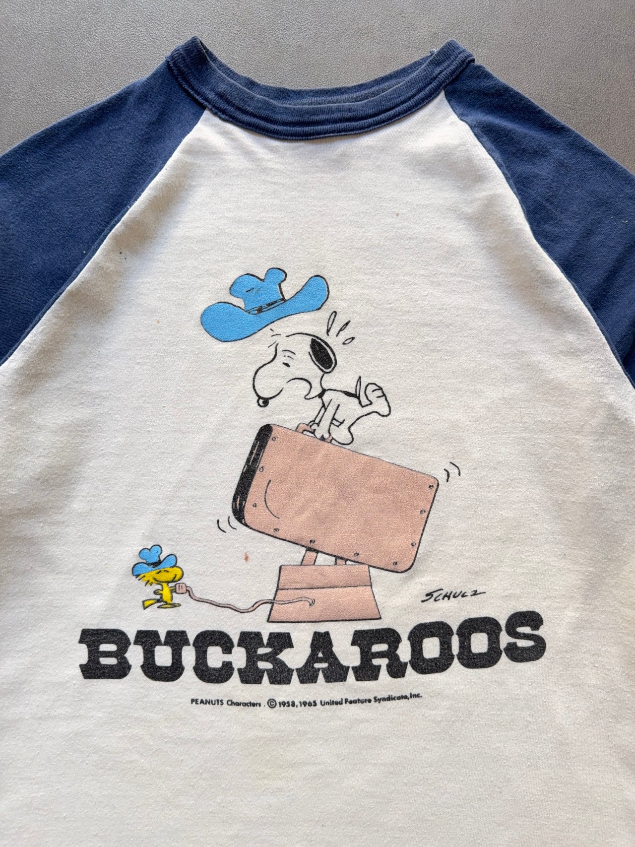 1970s Peanuts raglan longsleeve(M)