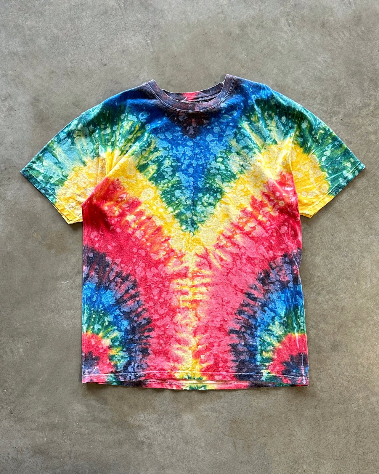 90s tie-dye double stitch tee (XL)