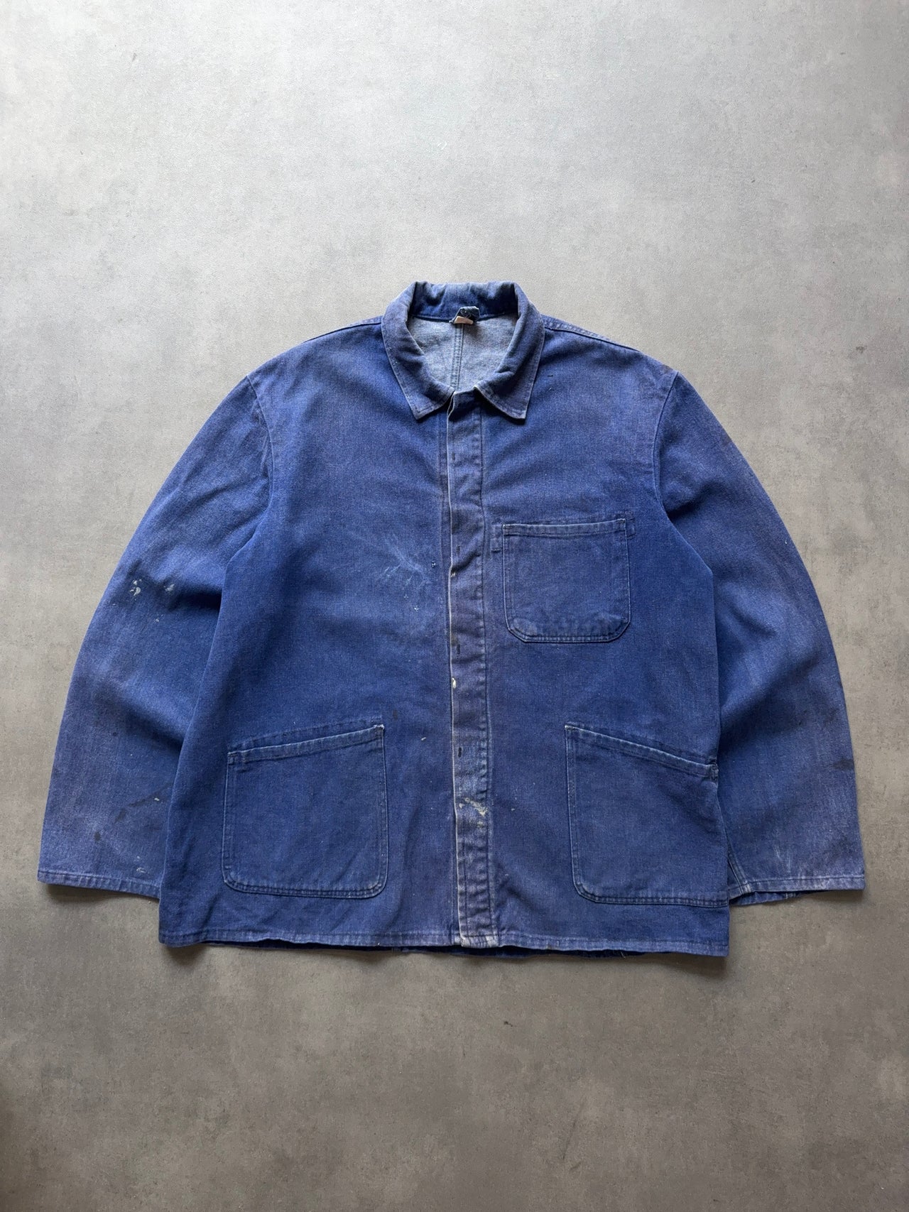1980s distressed French Work Shirt (M)